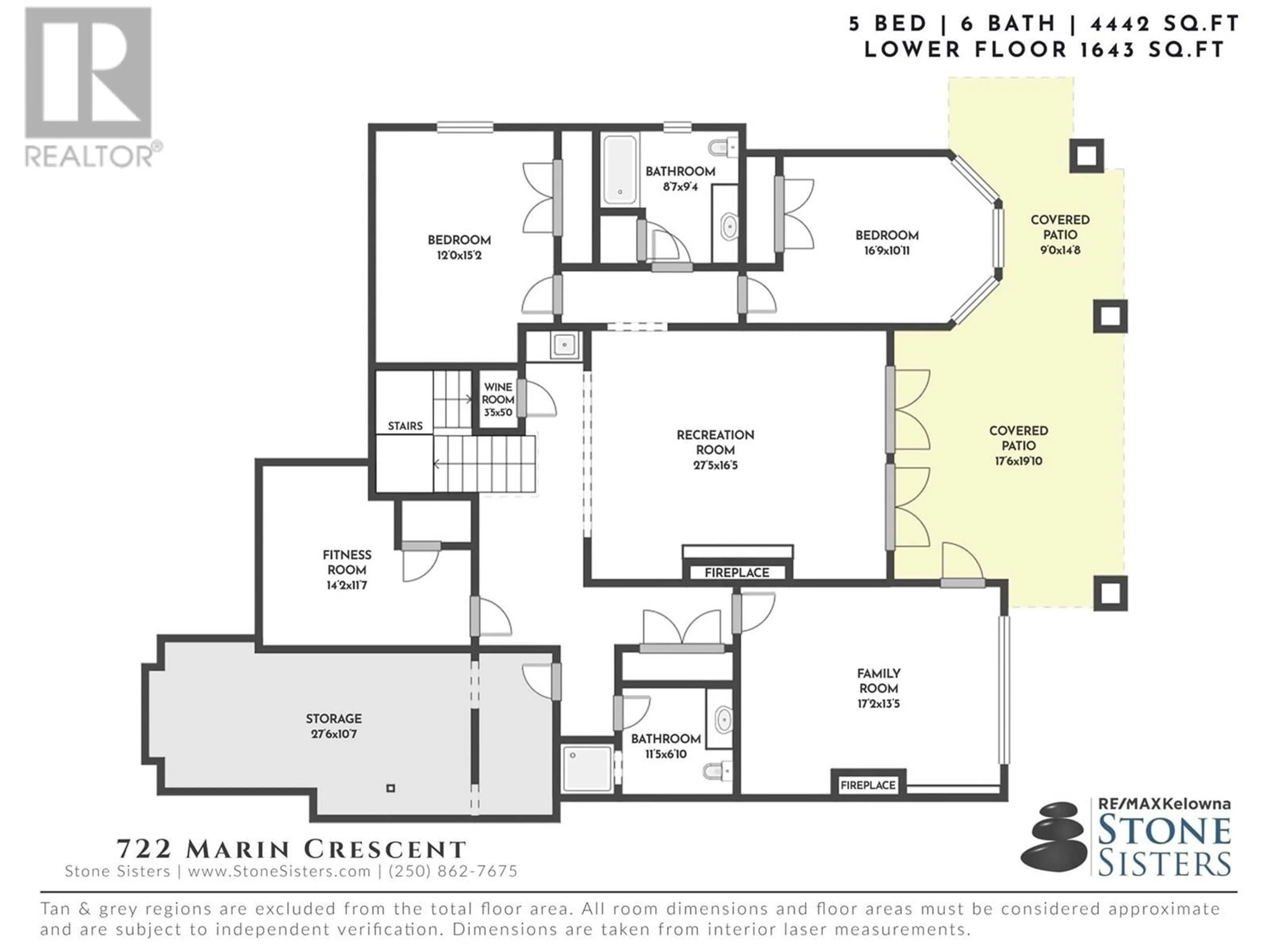 Floor plan for 722 MARIN CRESCENT, Kelowna British Columbia V1W5C8