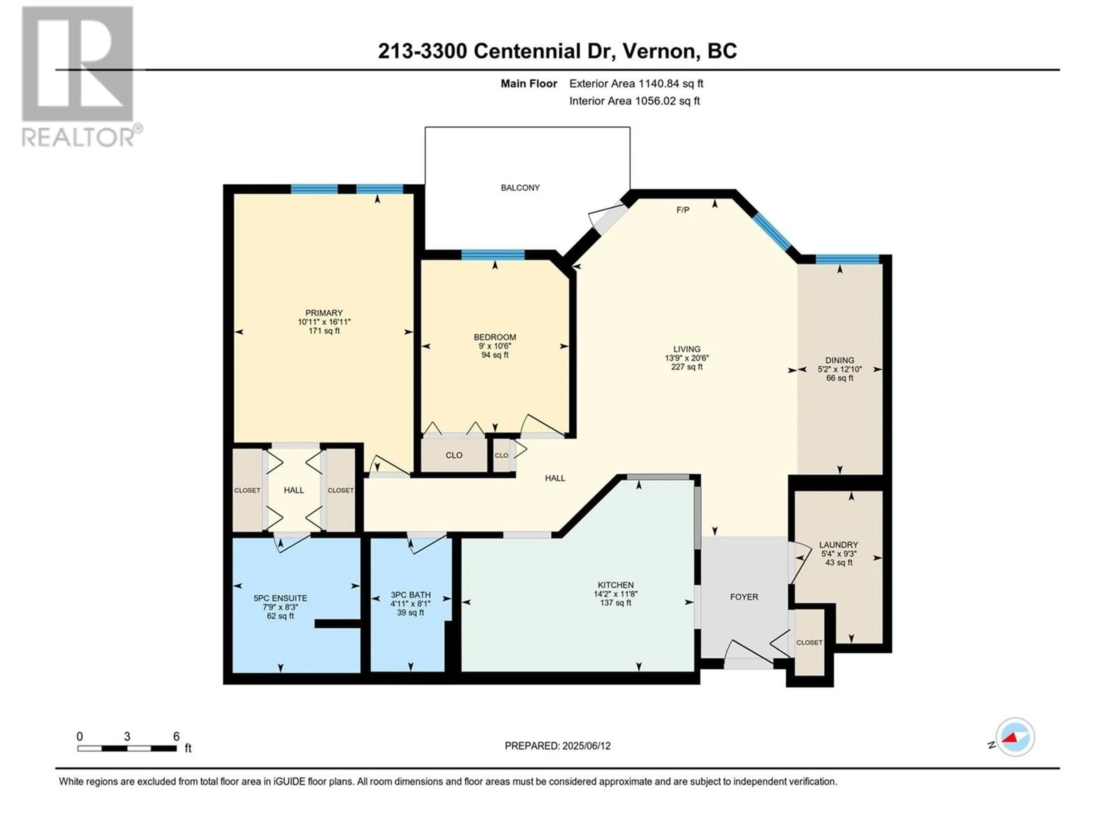 Floor plan for 213 - 3300 CENTENNIAL DRIVE, Vernon British Columbia V1T9M5