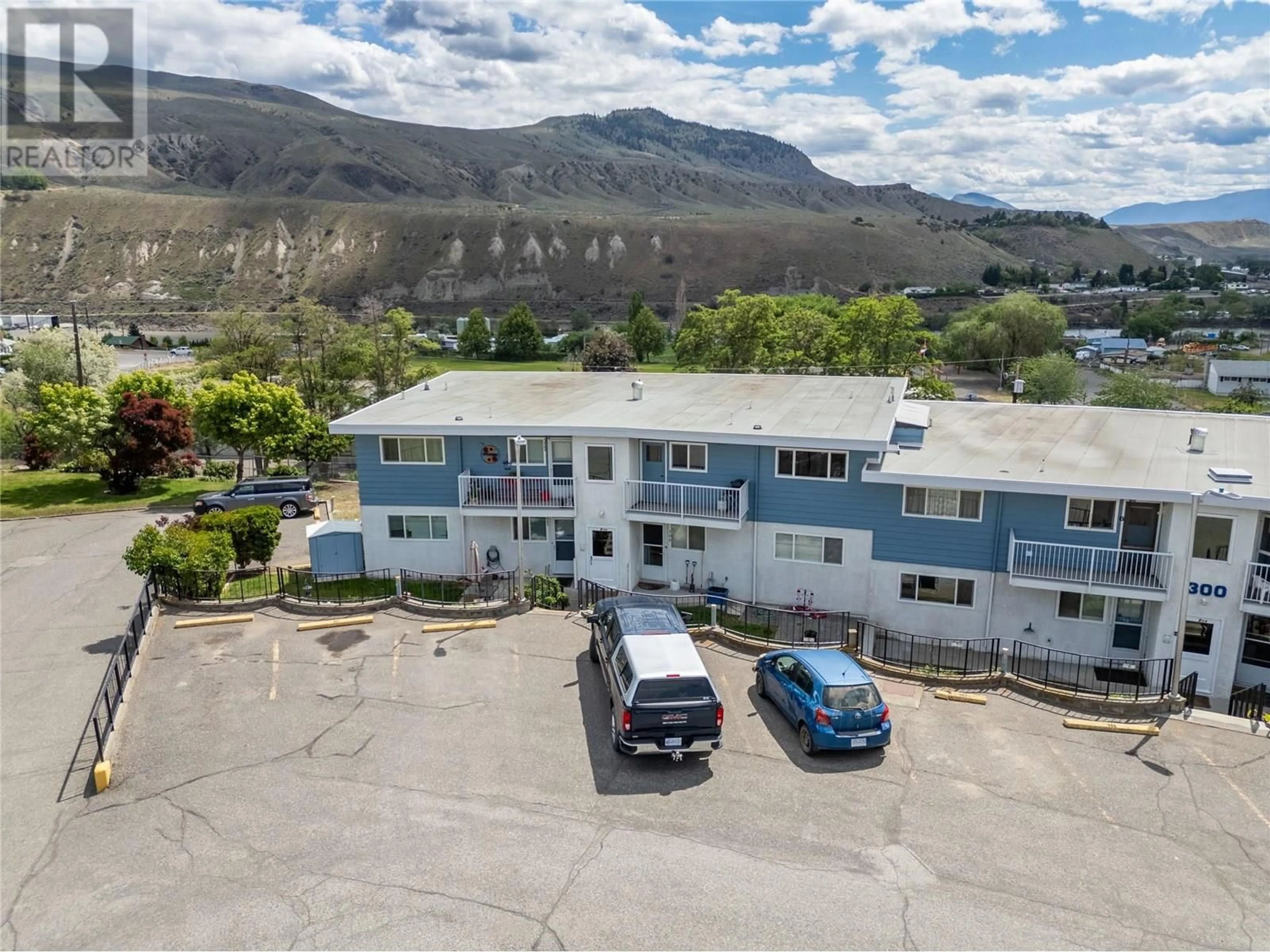 A pic from outside/outdoor area/front of a property/back of a property/a pic from drone, mountain view for 310 - 825 HILL STREET, Ashcroft British Columbia V0K1A0