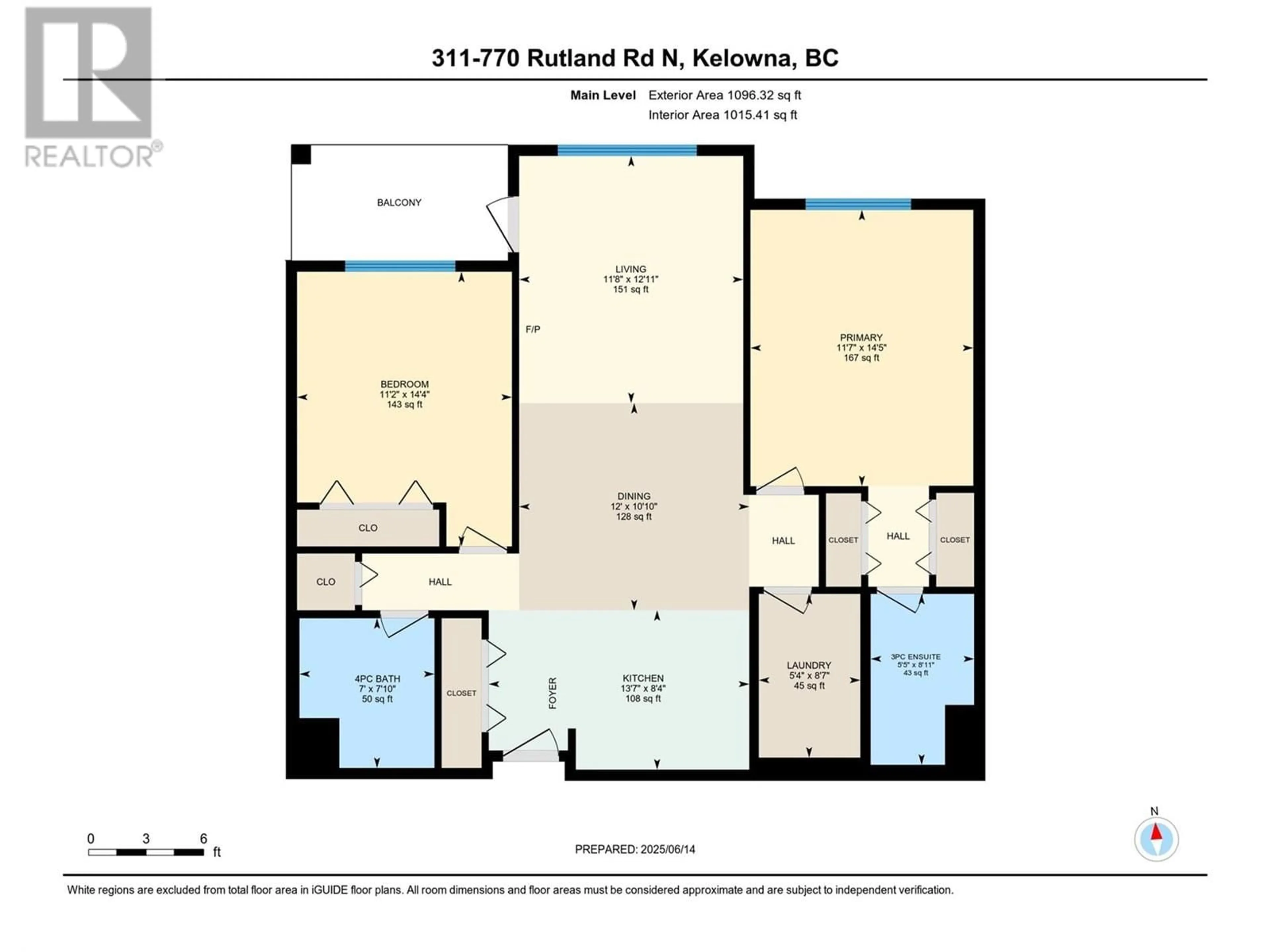 Floor plan for 311 - 770 RUTLAND ROAD, Kelowna British Columbia V1X3B7