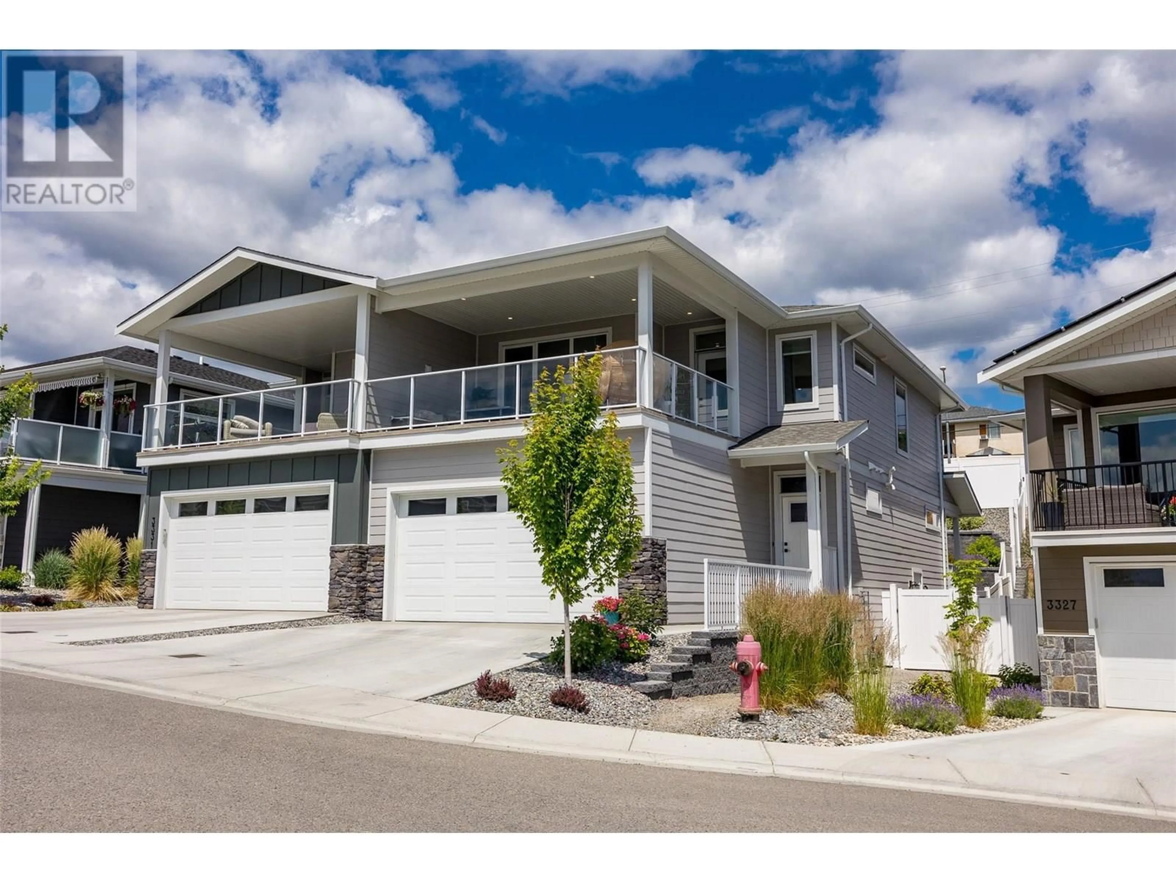 Home with vinyl exterior material, street for 3329 HAWKS CRESCENT, West Kelowna British Columbia V4T0A7