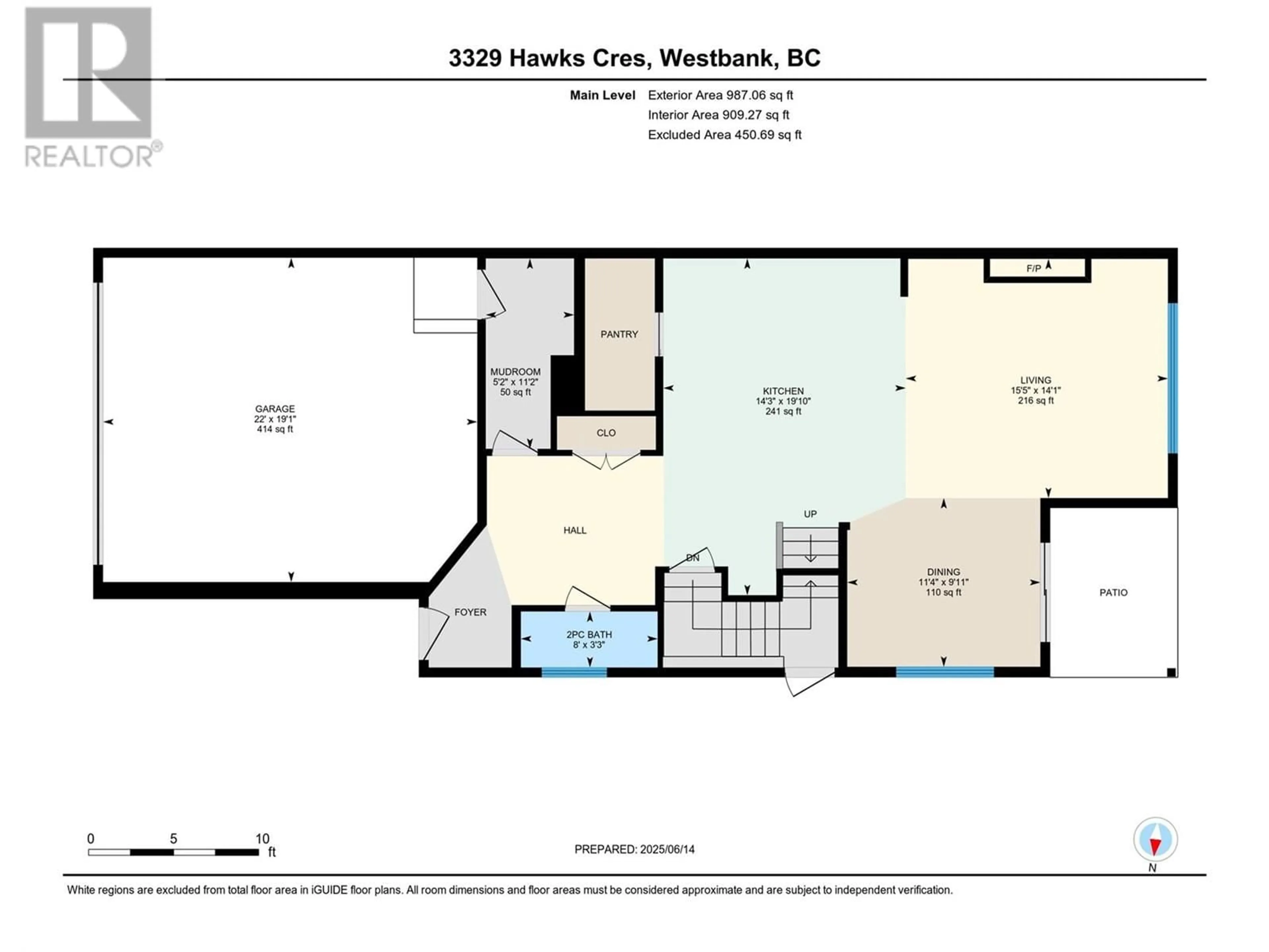 Floor plan for 3329 HAWKS CRESCENT, West Kelowna British Columbia V4T0A7