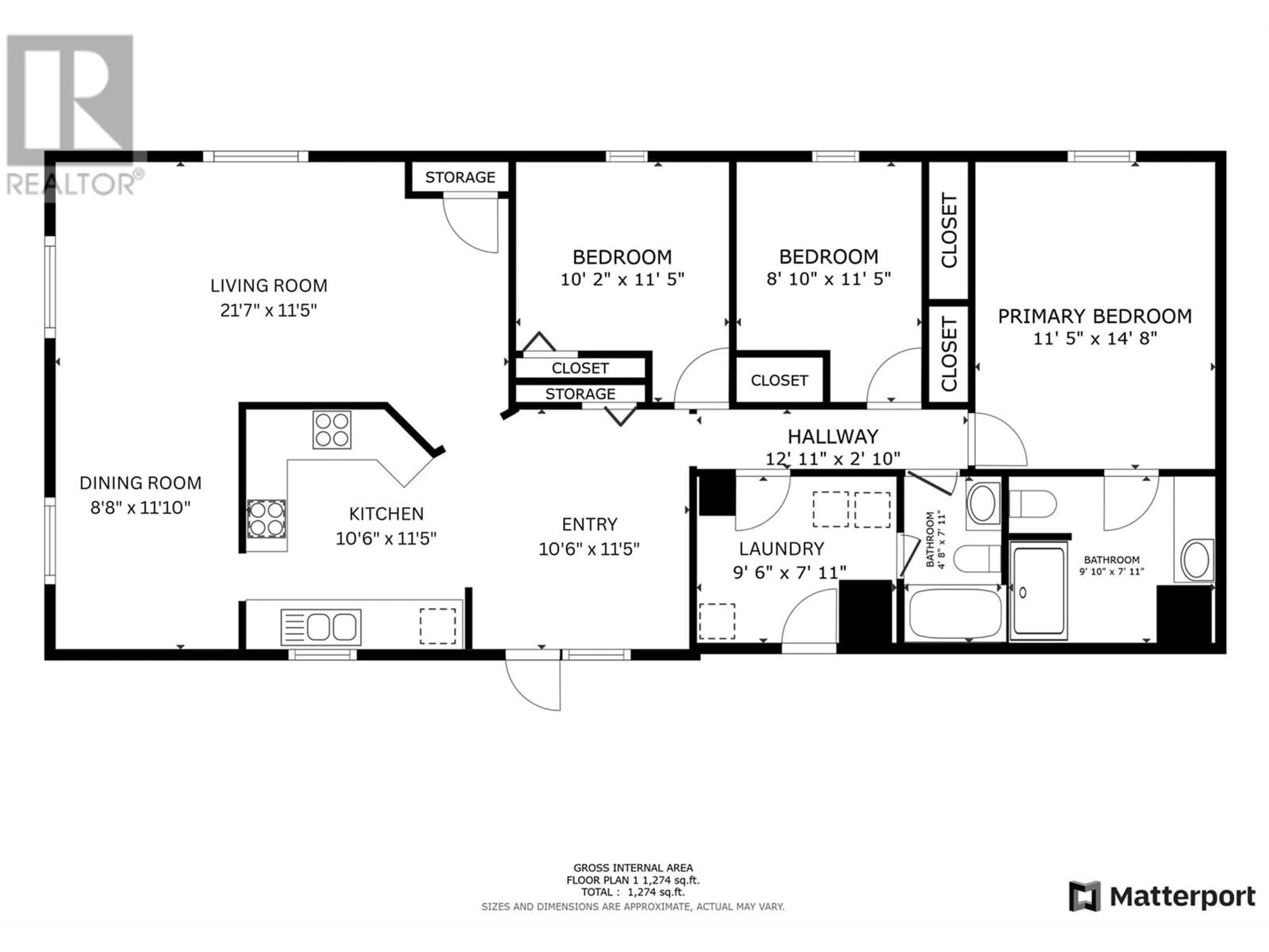Floor plan for 271 - 1999 97 S HIGHWAY, West Kelowna British Columbia V1Z1B2