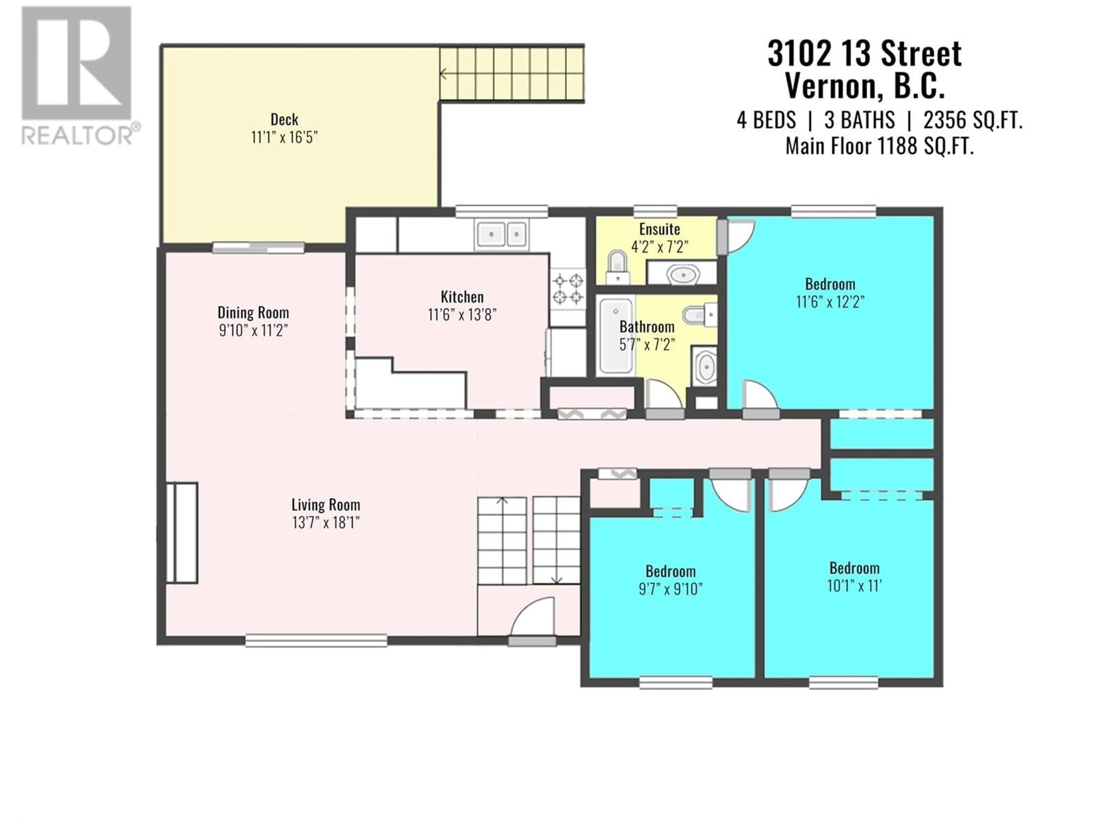 Floor plan for 3102 13 STREET, Vernon British Columbia V1T4G4