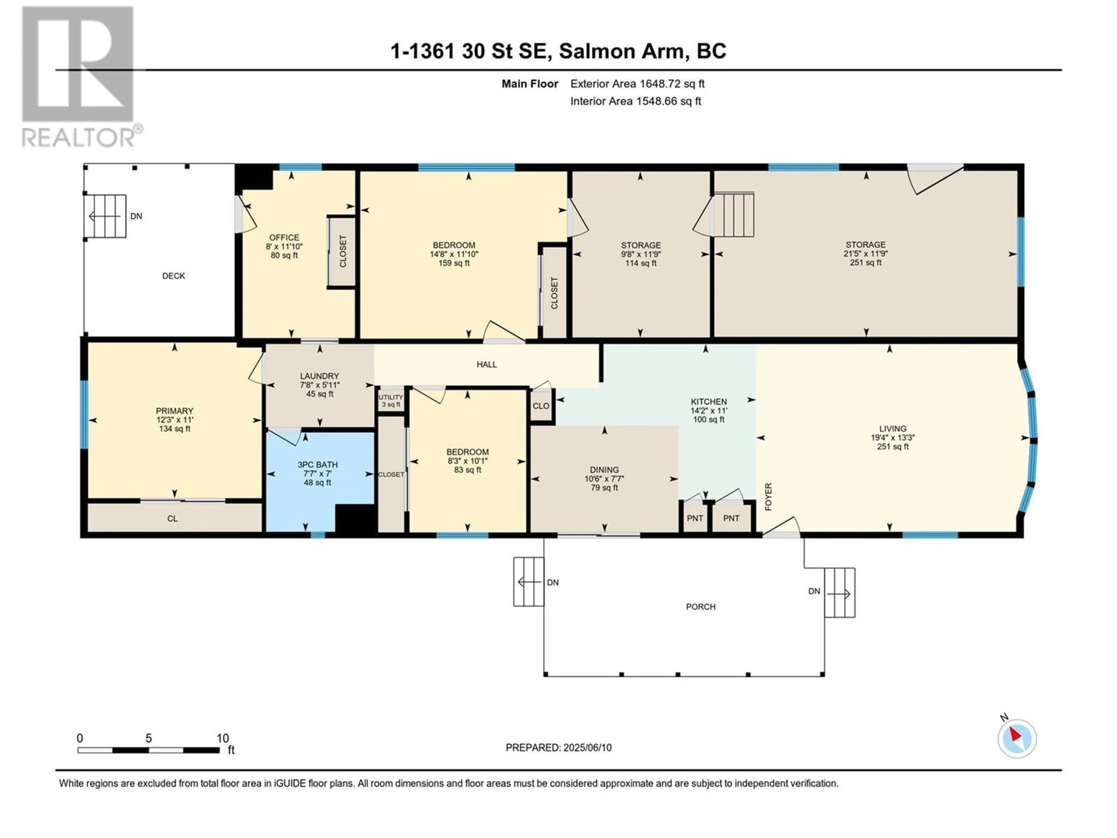 Floor plan for 1 - 1361 30 STREET SOUTHEAST, Salmon Arm British Columbia V1E2N4