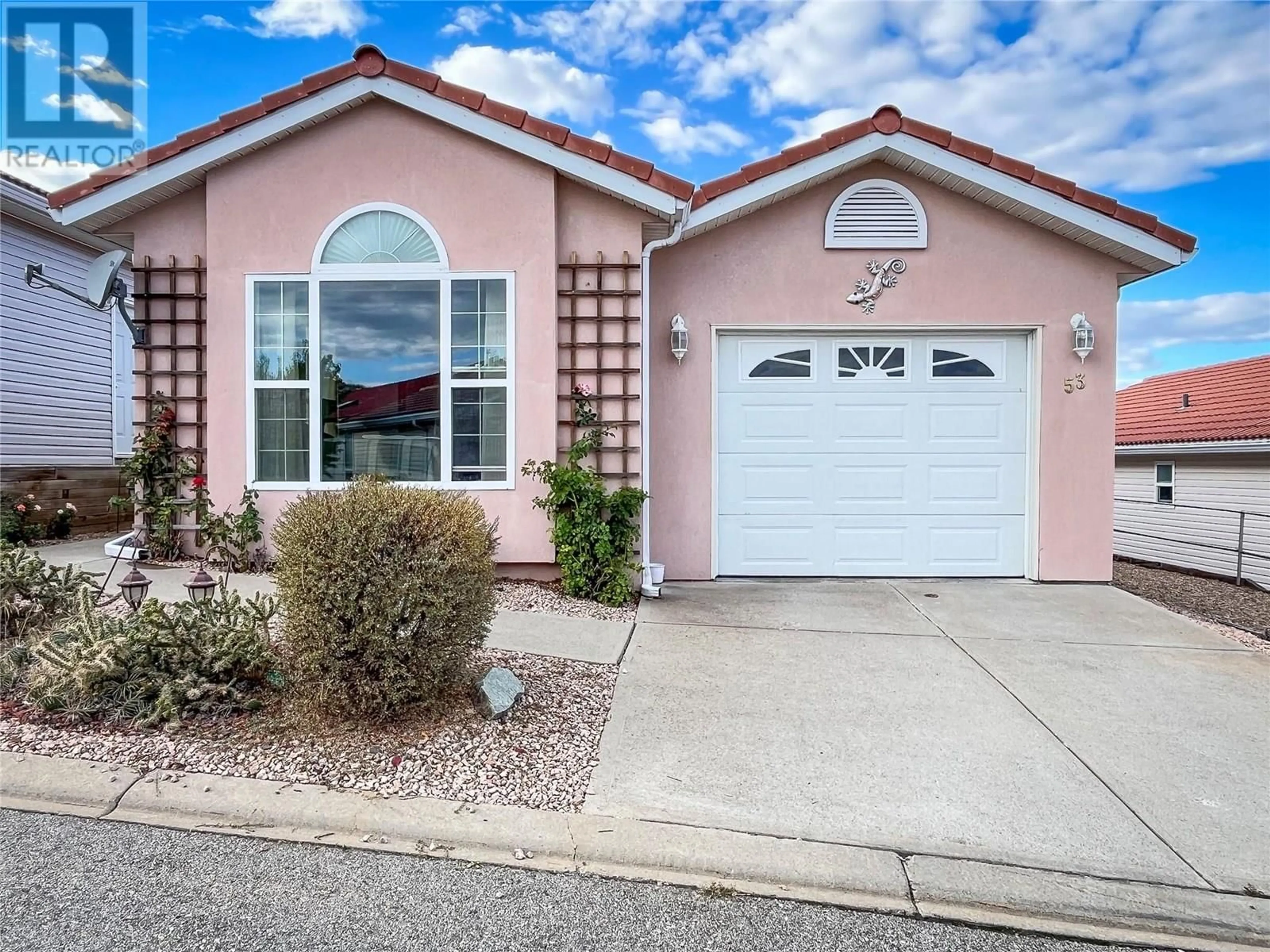 Home with vinyl exterior material, street for 53 - 9400 115TH STREET, Osoyoos British Columbia V0H1V5