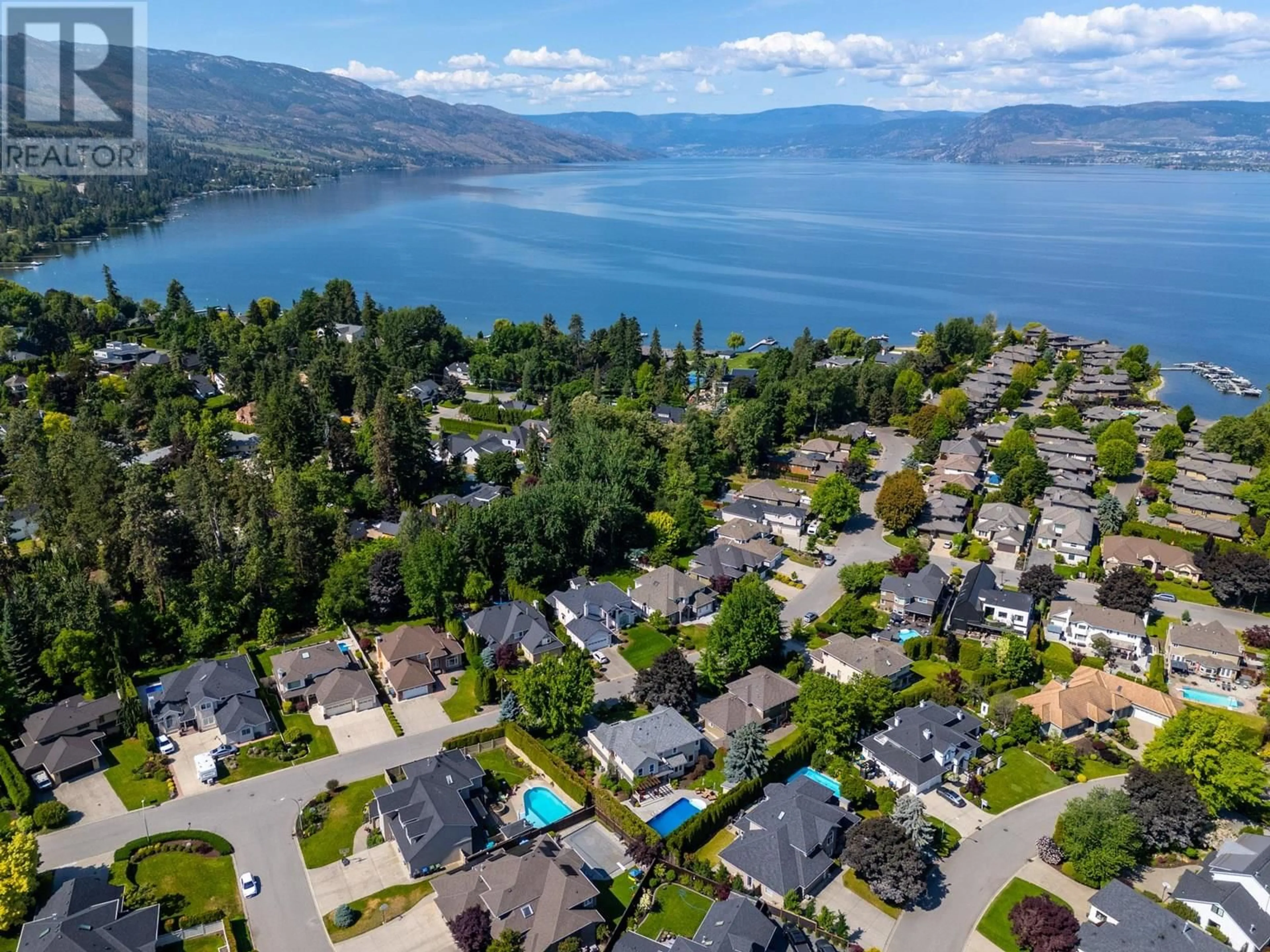 A pic from outside/outdoor area/front of a property/back of a property/a pic from drone, water/lake/river/ocean view for 464 CASCIA DRIVE, Kelowna British Columbia V1W3C7