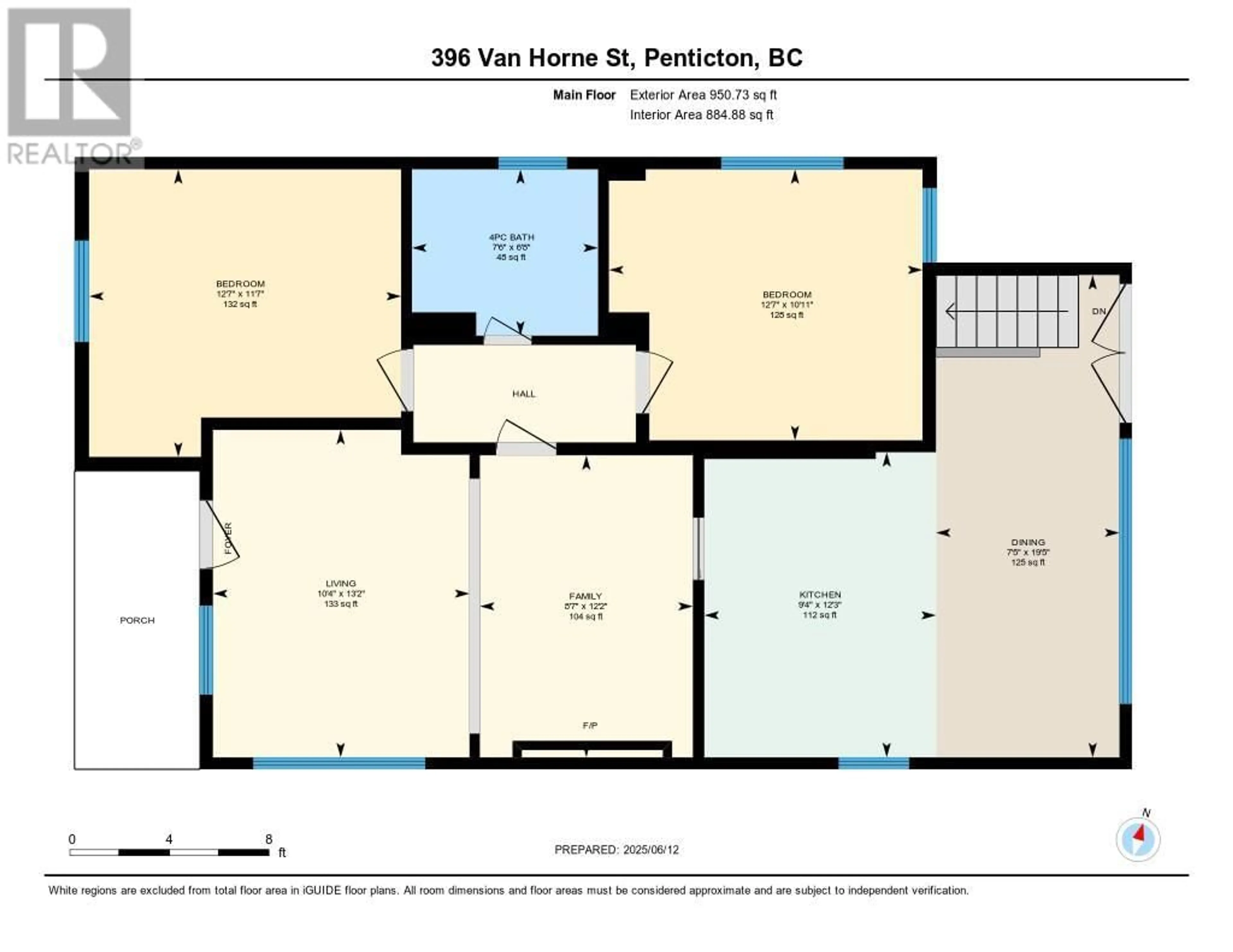 Floor plan for 396 VAN HORNE STREET, Penticton British Columbia V2A4K5