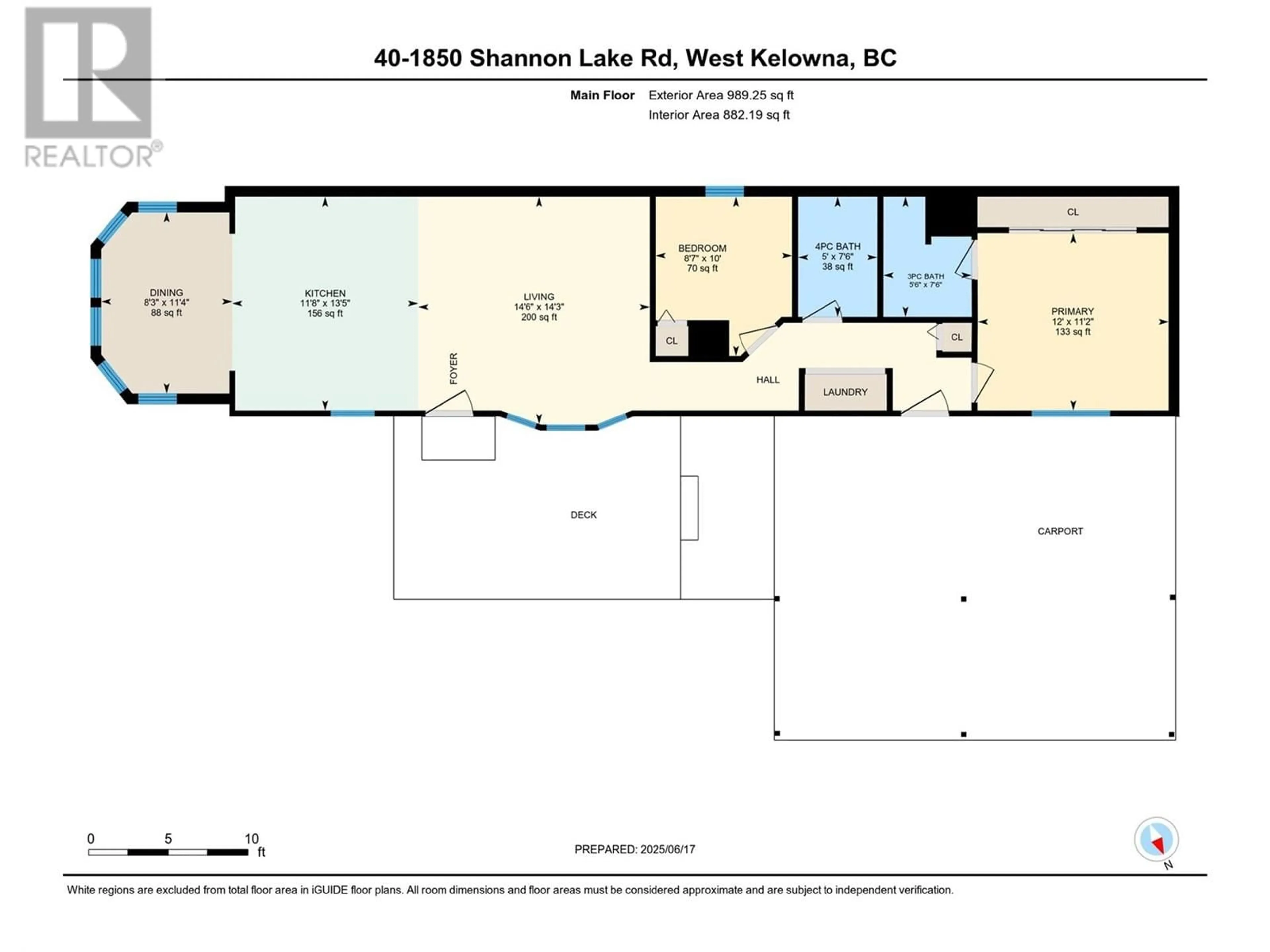 Floor plan for 40 - 1850 SHANNON LAKE ROAD, West Kelowna British Columbia V4T1L6