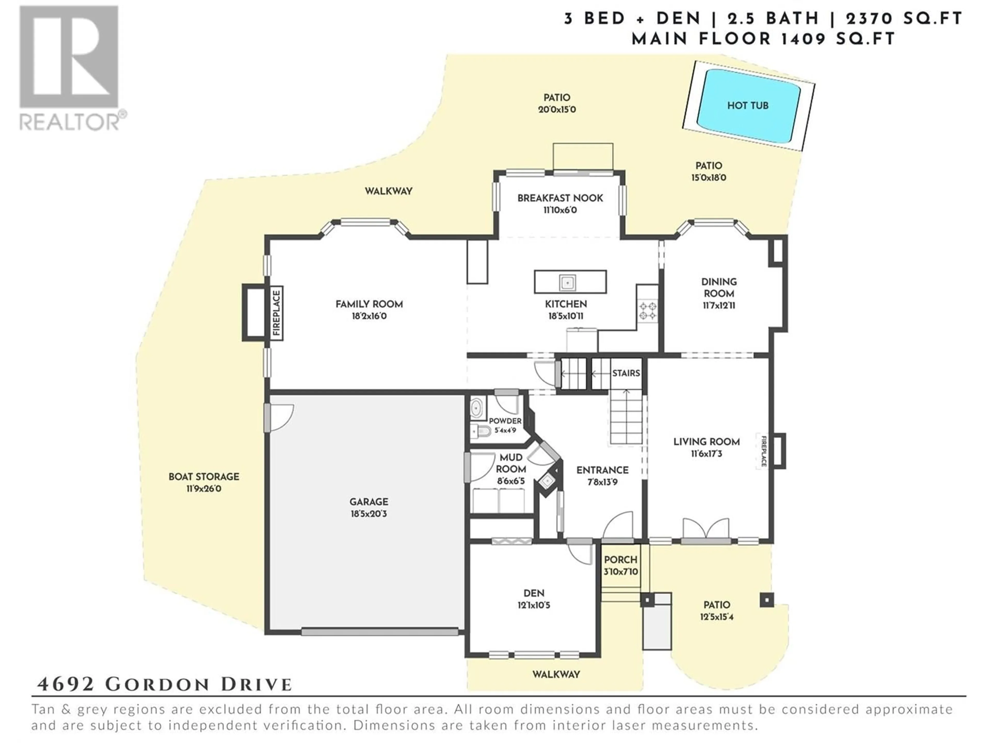 Floor plan for 4692 GORDON DRIVE, Kelowna British Columbia V1W4P4