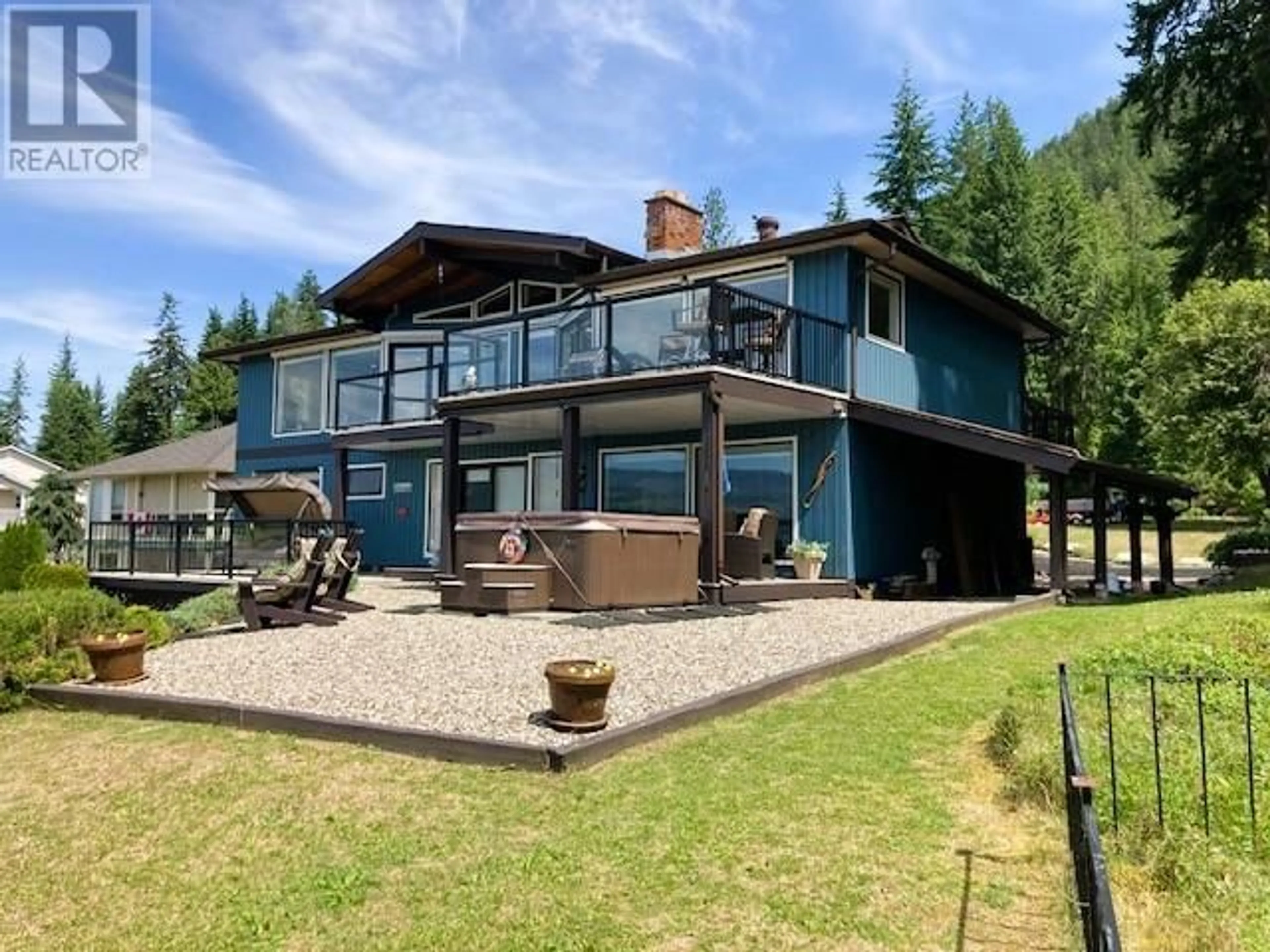 A pic from outside/outdoor area/front of a property/back of a property/a pic from drone, water/lake/river/ocean view for 3460 MCBRIDE ROAD, Blind Bay British Columbia V0E1H1
