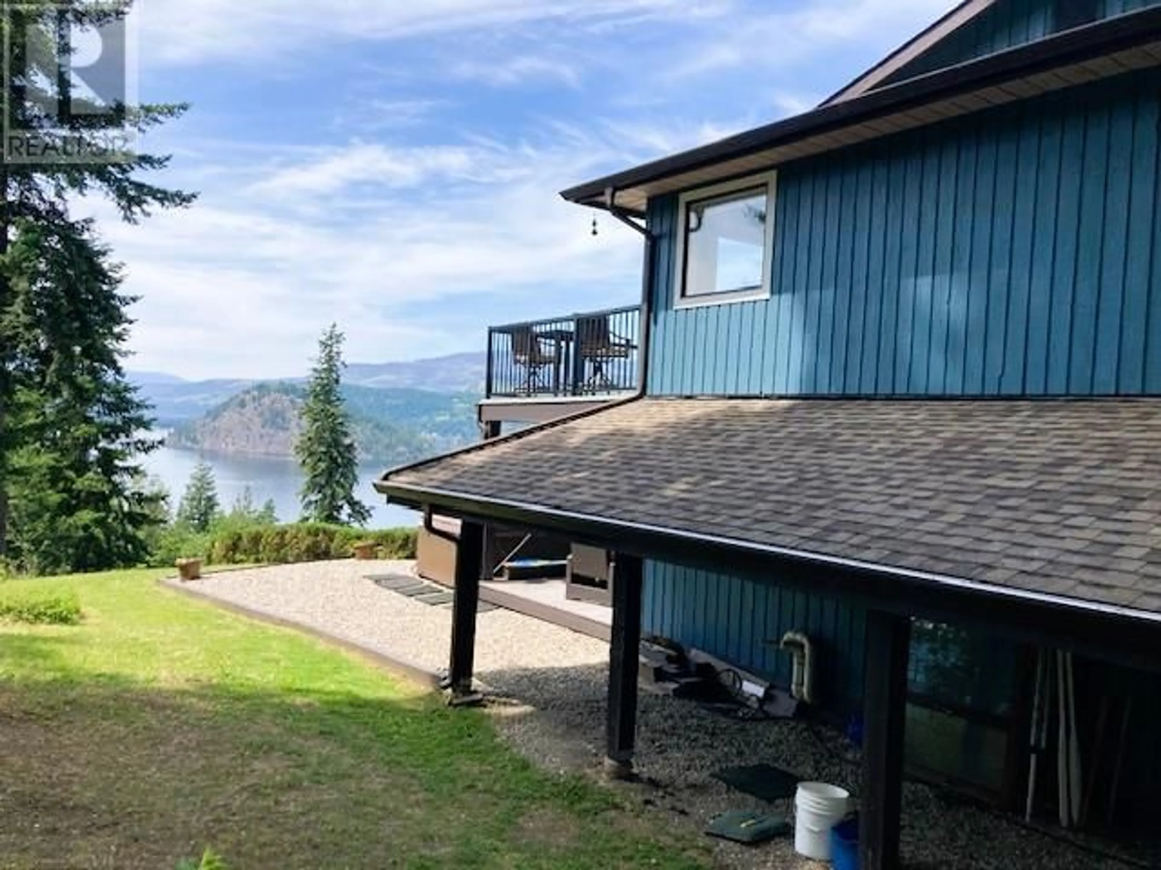 A pic from outside/outdoor area/front of a property/back of a property/a pic from drone, water/lake/river/ocean view for 3460 MCBRIDE ROAD, Blind Bay British Columbia V0E1H1