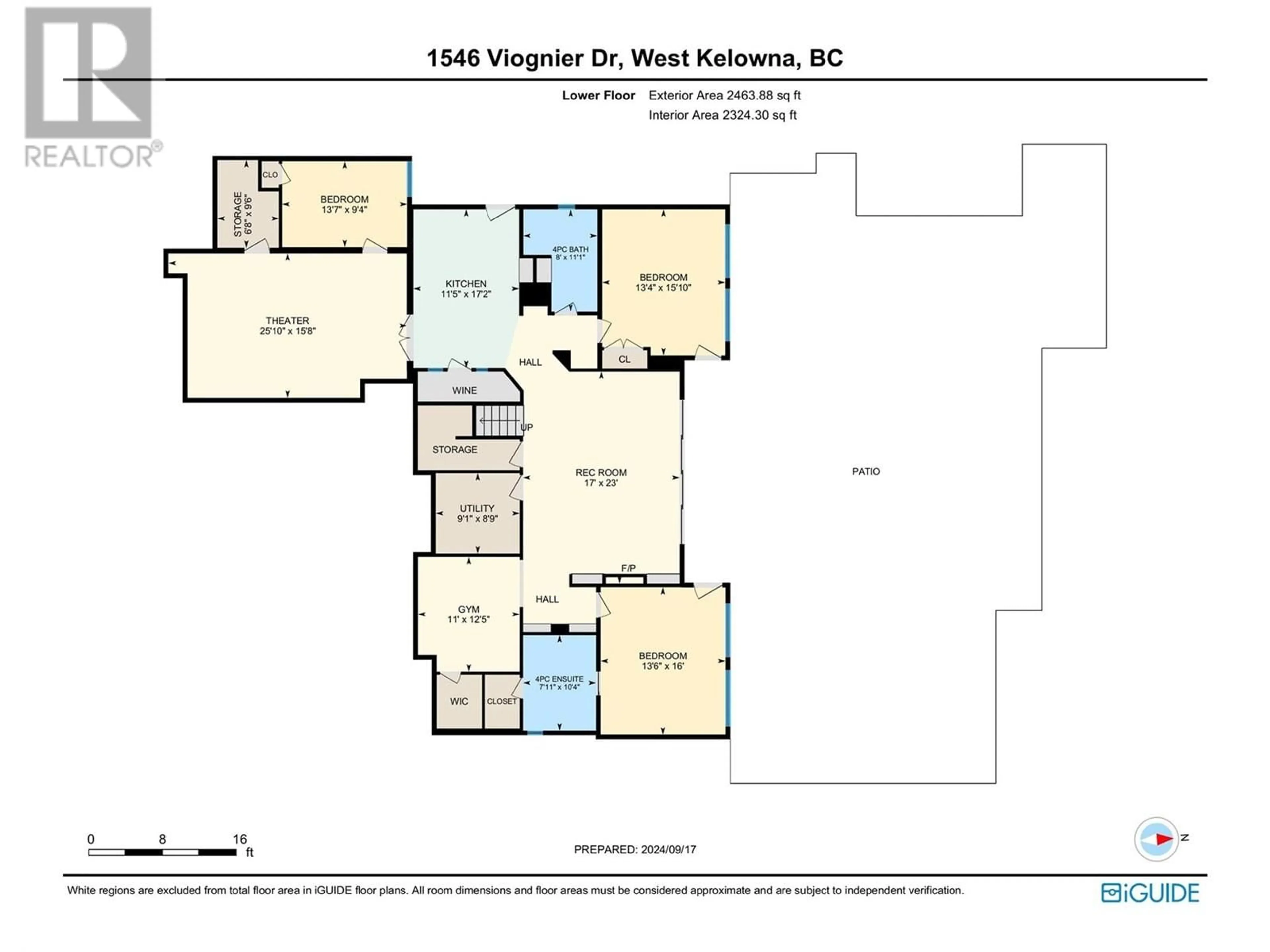 Floor plan for 1546 VIOGNIER DRIVE, West Kelowna British Columbia V4T0E1