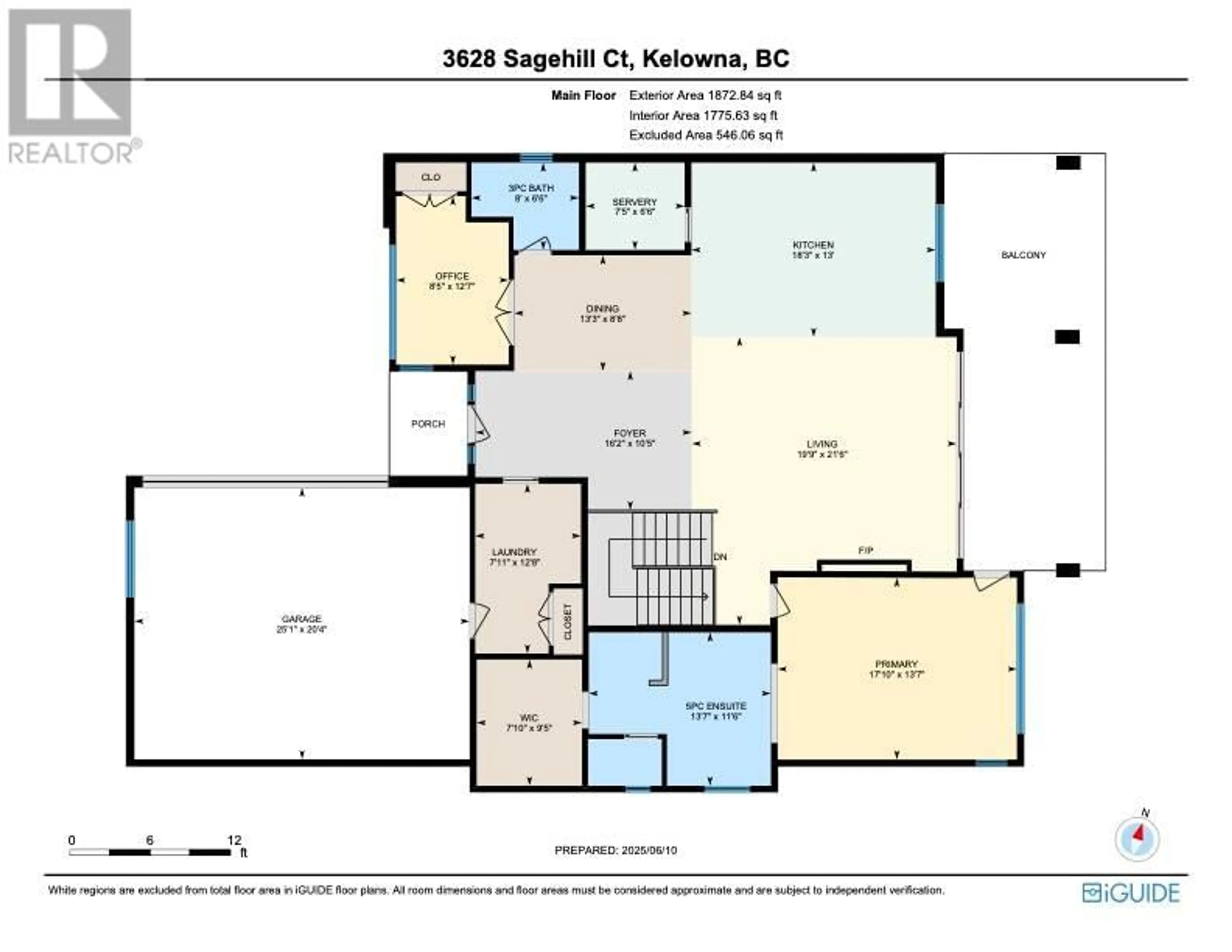 Floor plan for 3628 SAGEHILL COURT, Kelowna British Columbia V1V3G2