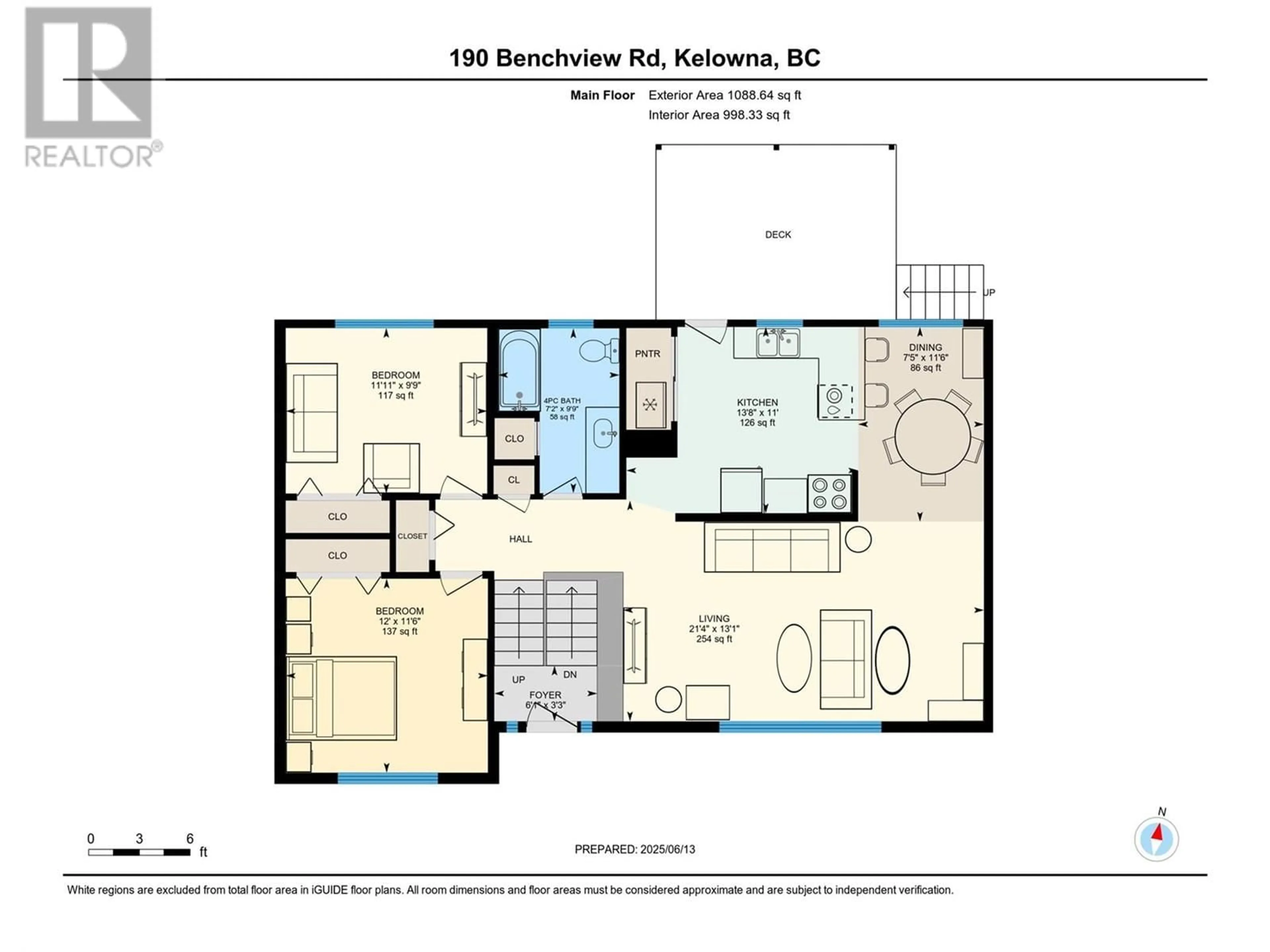 Floor plan for 190 BENCHVIEW ROAD, Kelowna British Columbia V1X1M5