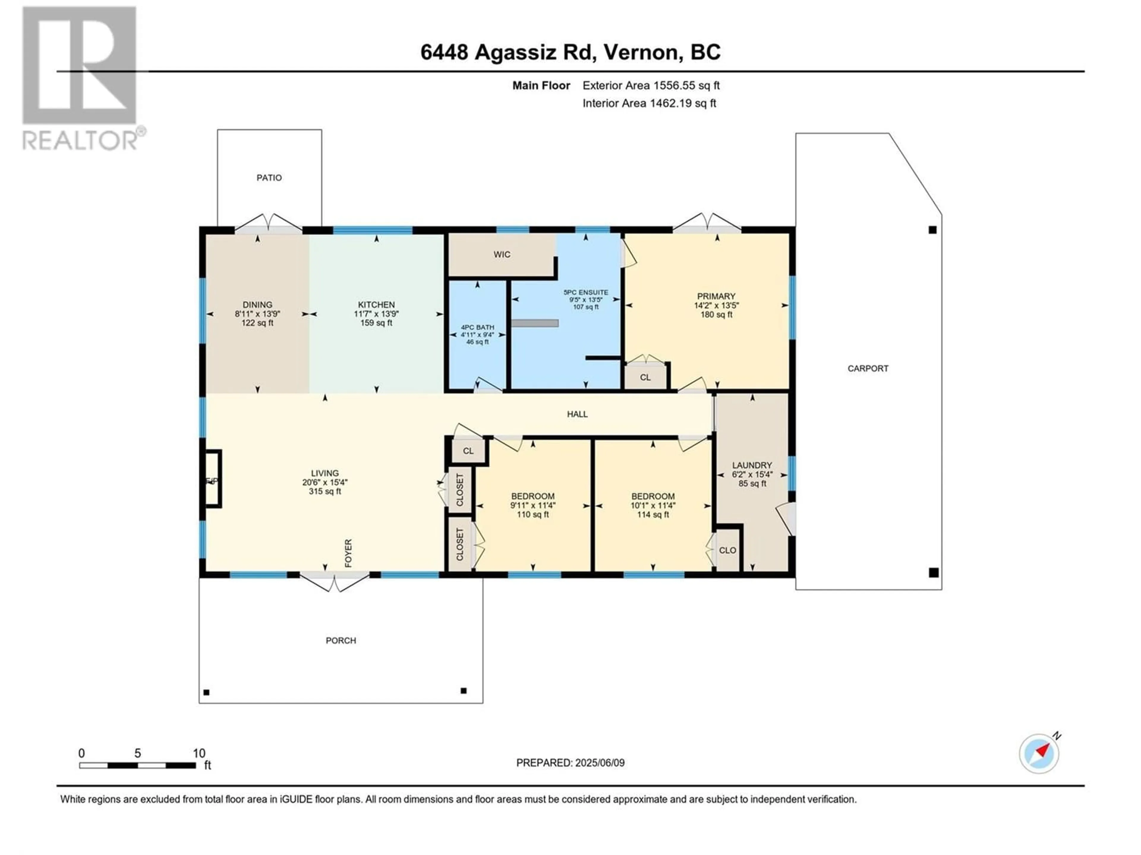 Floor plan for 6448 AGASSIZ ROAD, Vernon British Columbia V1H1P9