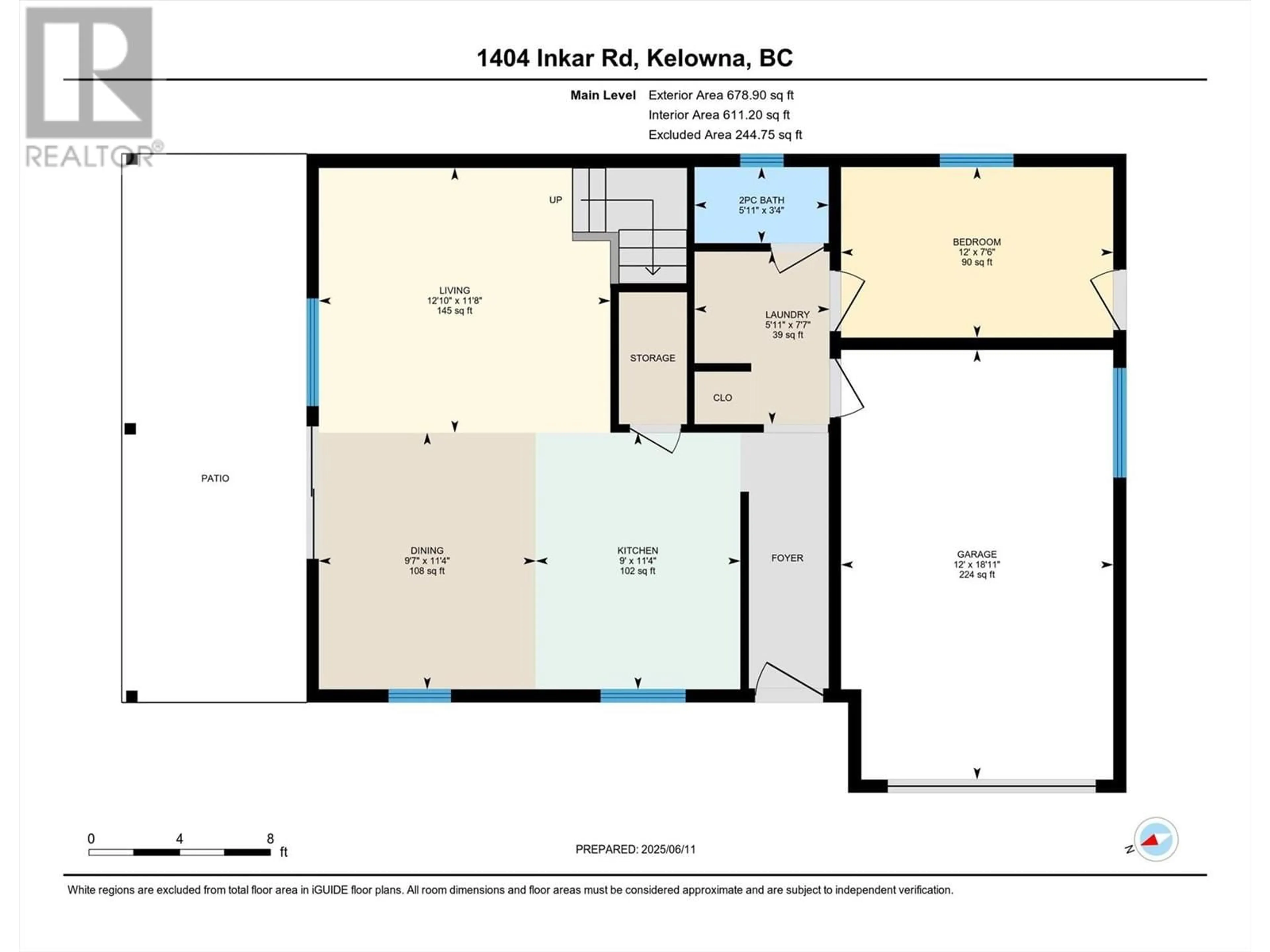 Floor plan for 1404 INKAR ROAD, Kelowna British Columbia V1Y8H7