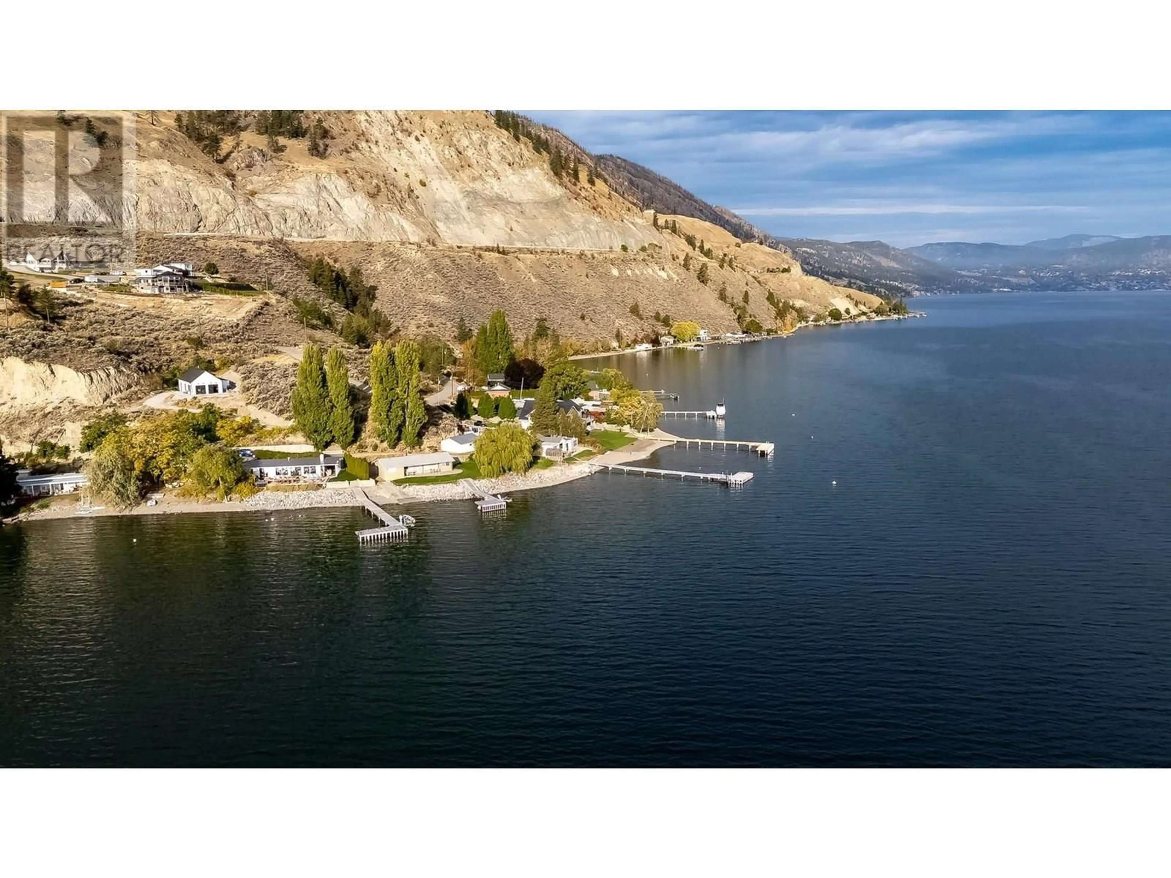 A pic from outside/outdoor area/front of a property/back of a property/a pic from drone, water/lake/river/ocean view for 475 NORTH BEACH ROAD, Summerland British Columbia V0H1Z6