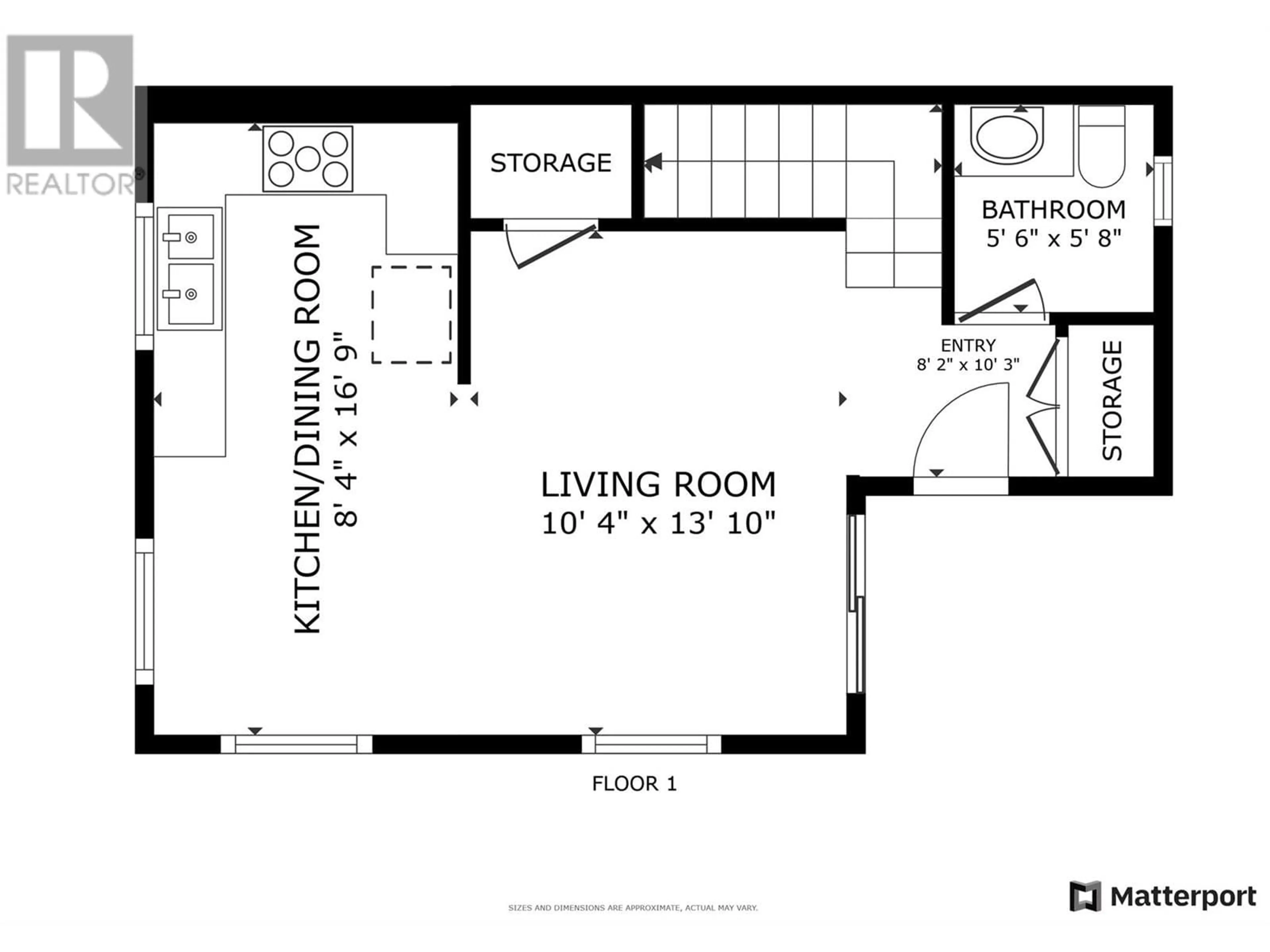 Floor plan for 2 - 515 FRANCIS AVENUE, Kelowna British Columbia V1Y5G4
