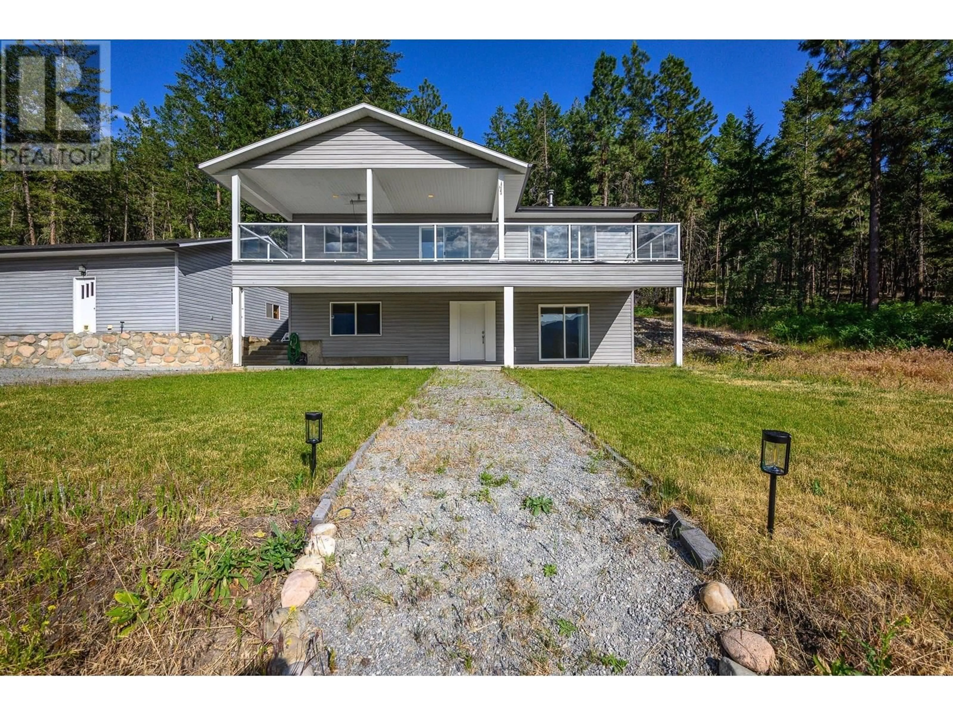 A pic from outside/outdoor area/front of a property/back of a property/a pic from drone, water/lake/river/ocean view for 15990 BARKLEY ROAD, Lake Country British Columbia V4V1B4