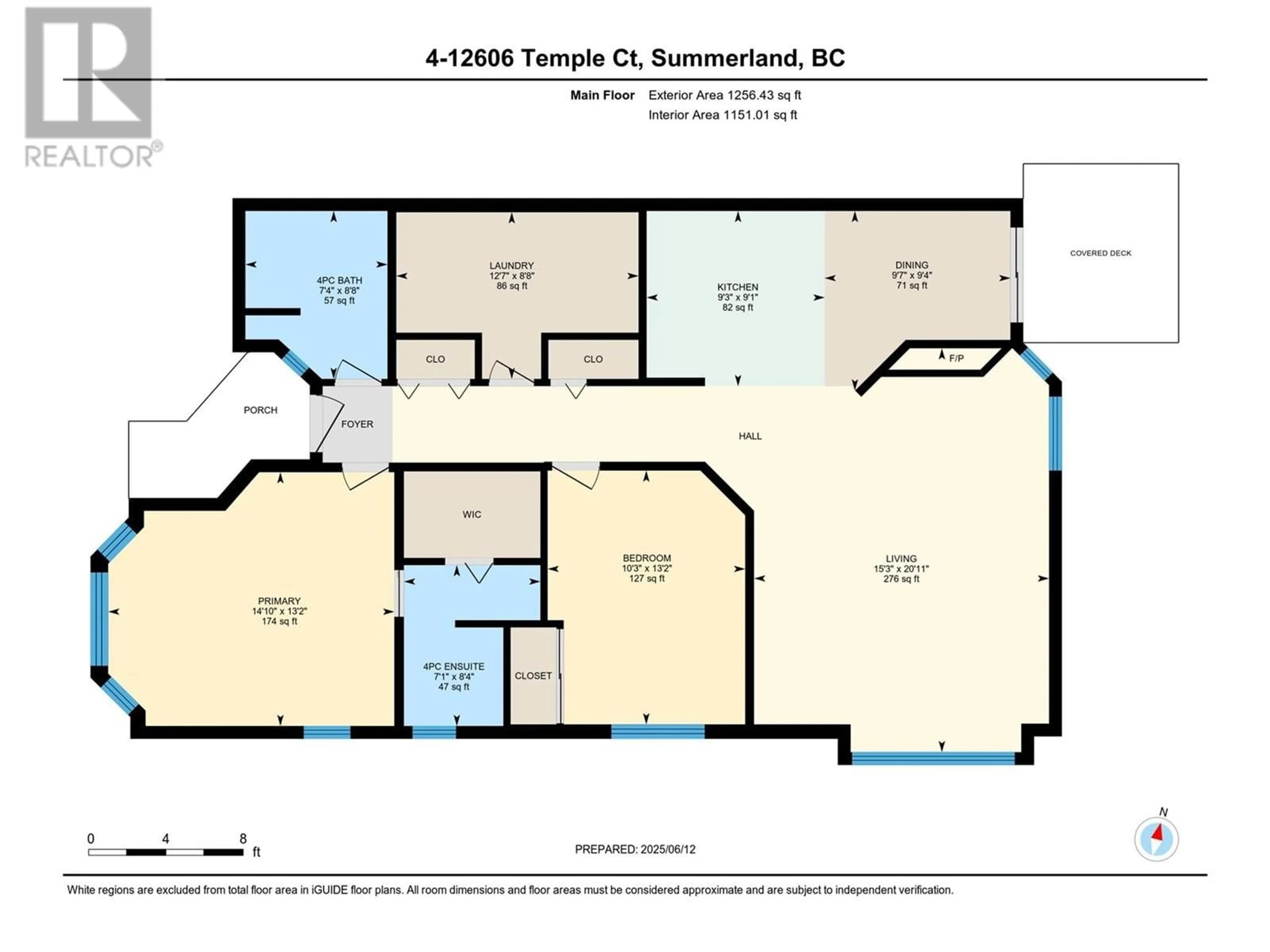 Floor plan for 4 - 12606 TEMPLE COURT, Summerland British Columbia V0H1Z4