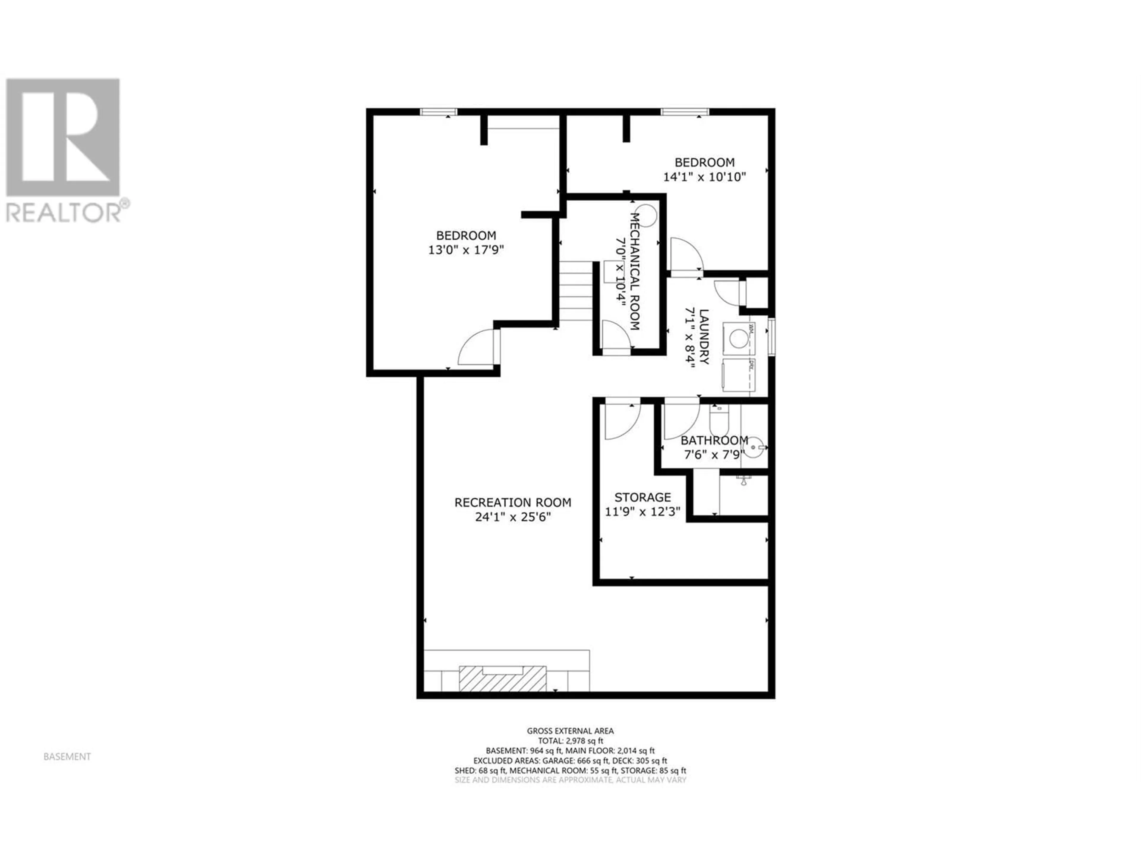Floor plan for 2304 18 STREET, Vernon British Columbia V1T3Z8