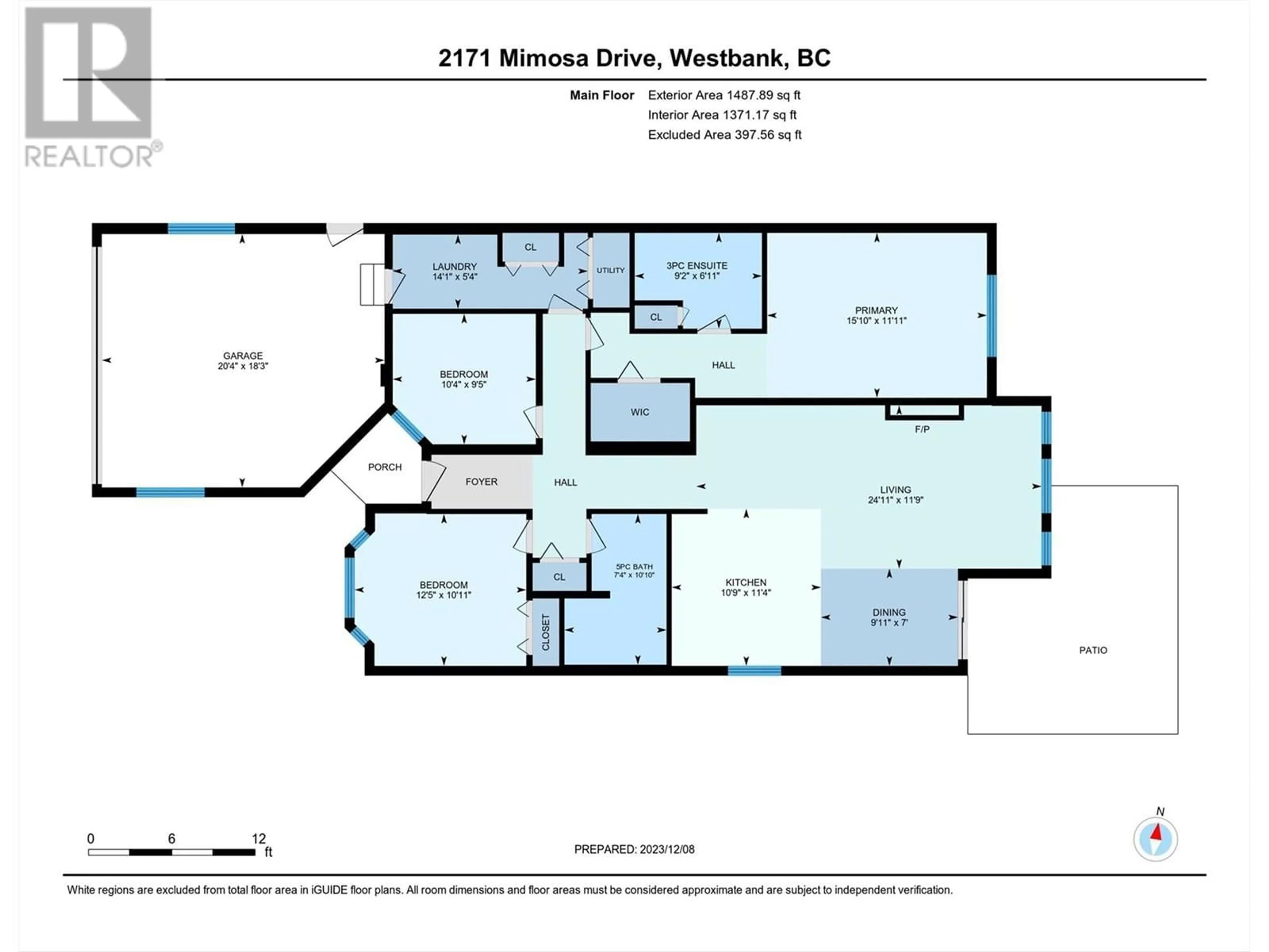 Floor plan for 2171 MIMOSA DRIVE, West Kelowna British Columbia V4T3A5
