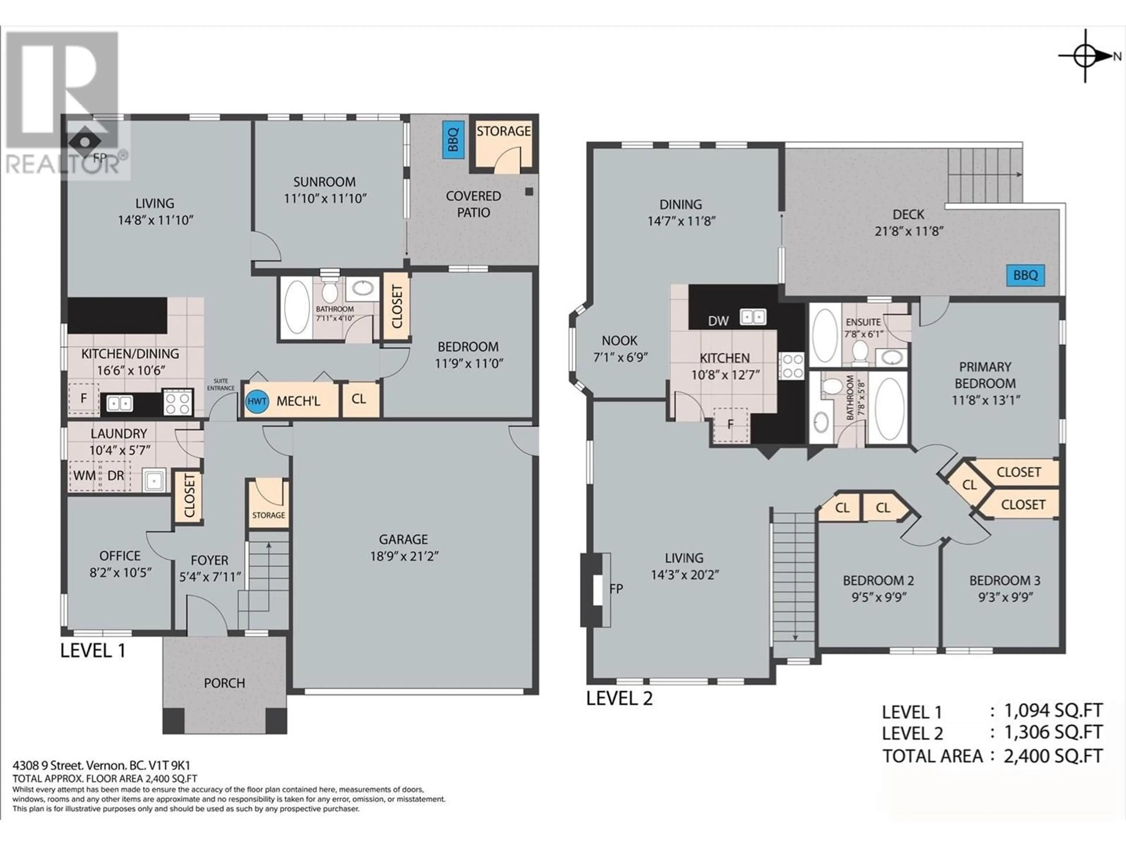 Floor plan for 4308 9 STREET, Vernon British Columbia V1T9K1