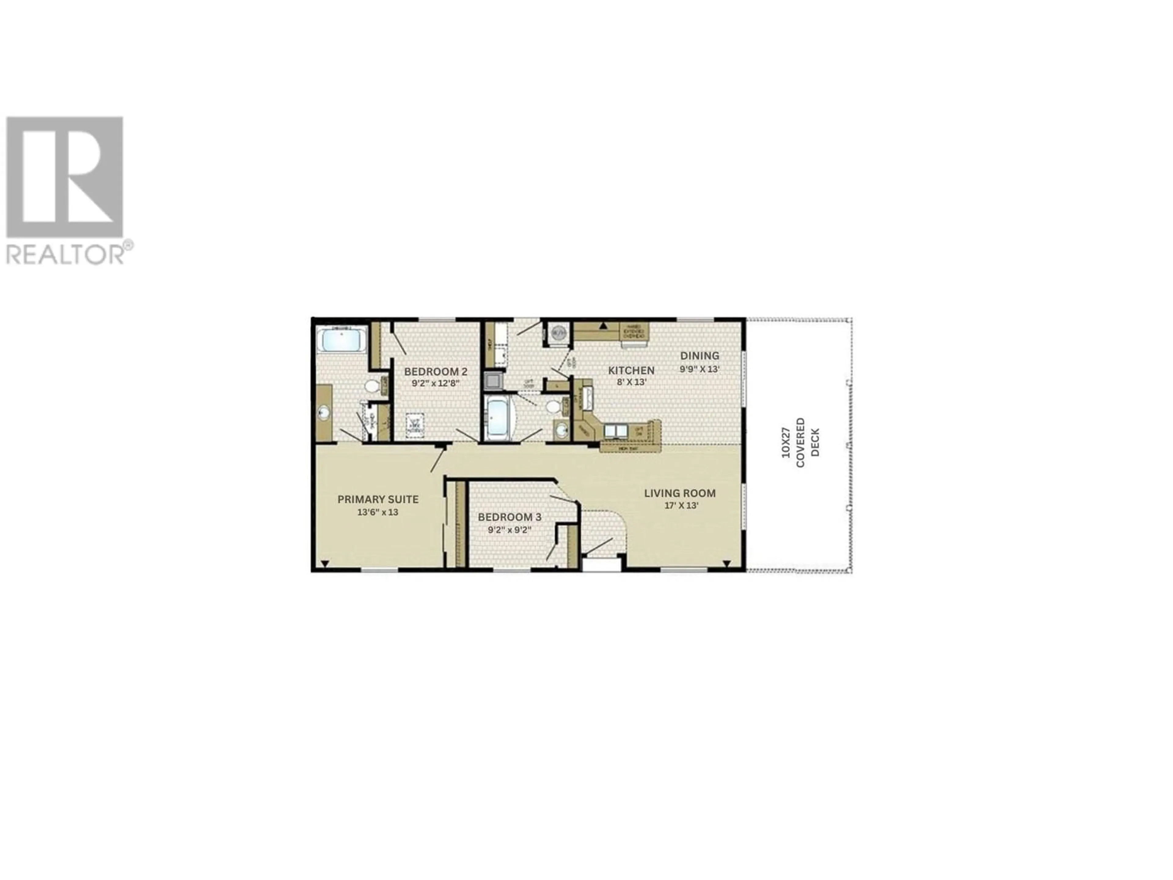 Floor plan for 128 - 63 ANTOINE ROAD, Vernon British Columbia V1H2A3