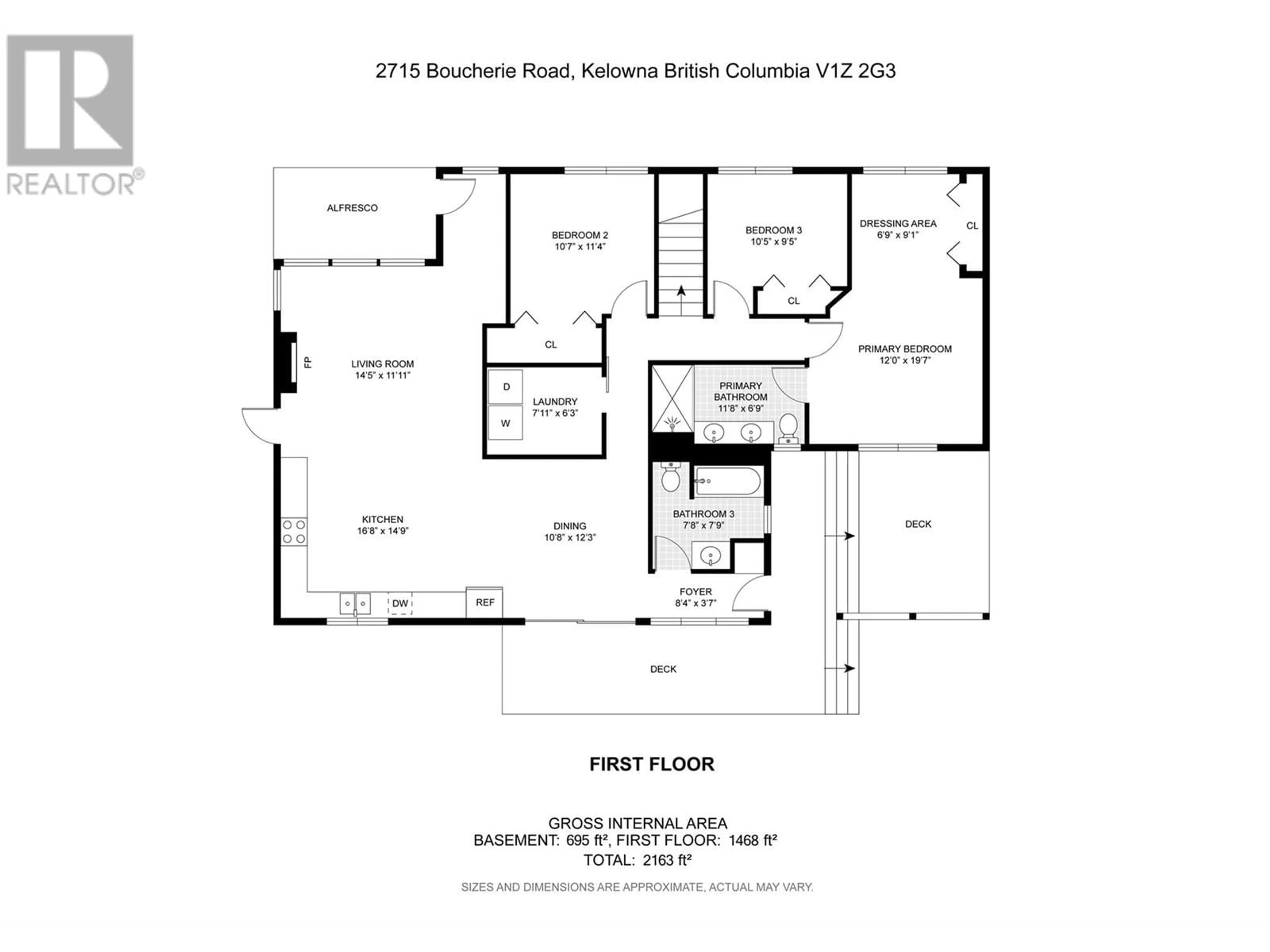 Floor plan for 2715 BOUCHERIE ROAD, West Kelowna British Columbia V1Z2G3