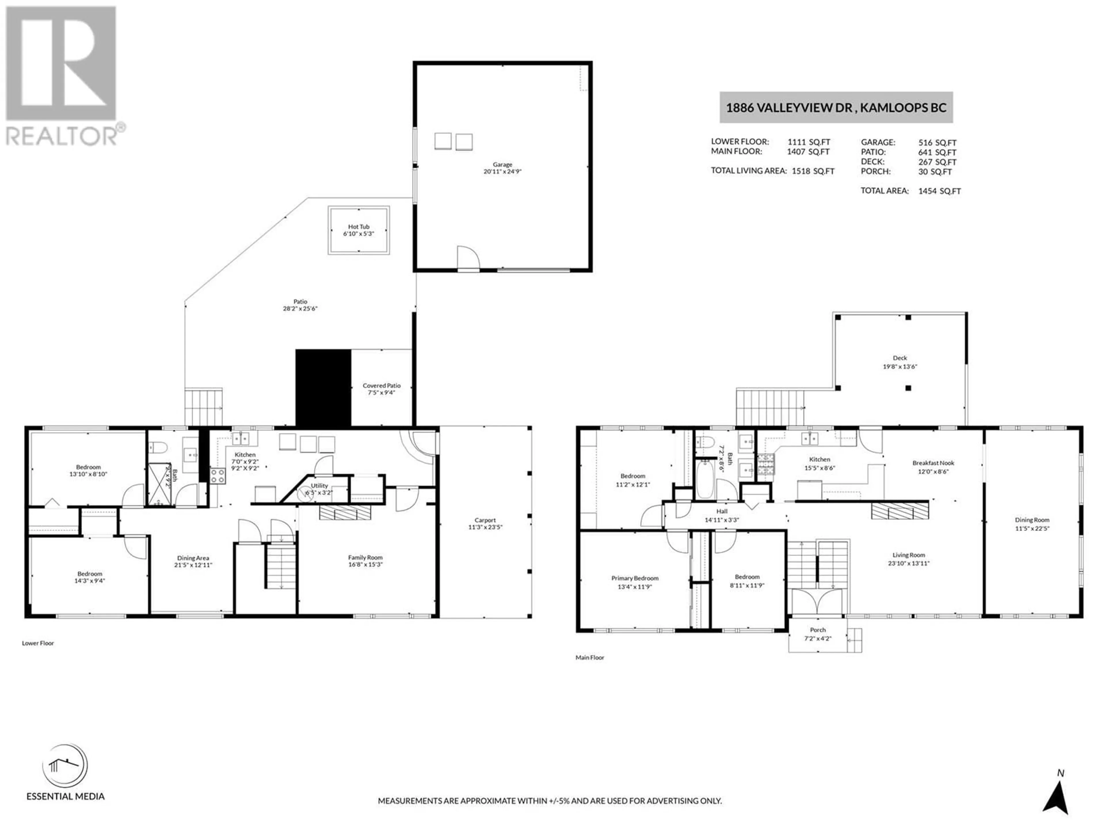 Floor plan for 1886 VALLEYVIEW DRIVE, Kamloops British Columbia V2C4B9