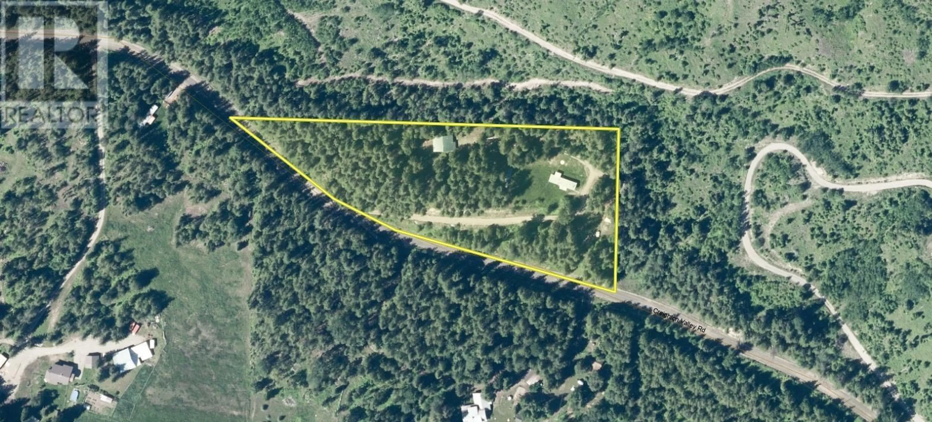 A pic from outside/outdoor area/front of a property/back of a property/a pic from drone, forest/trees view for 1433 CREIGHTON VALLEY ROAD, Lumby British Columbia V0E2G0