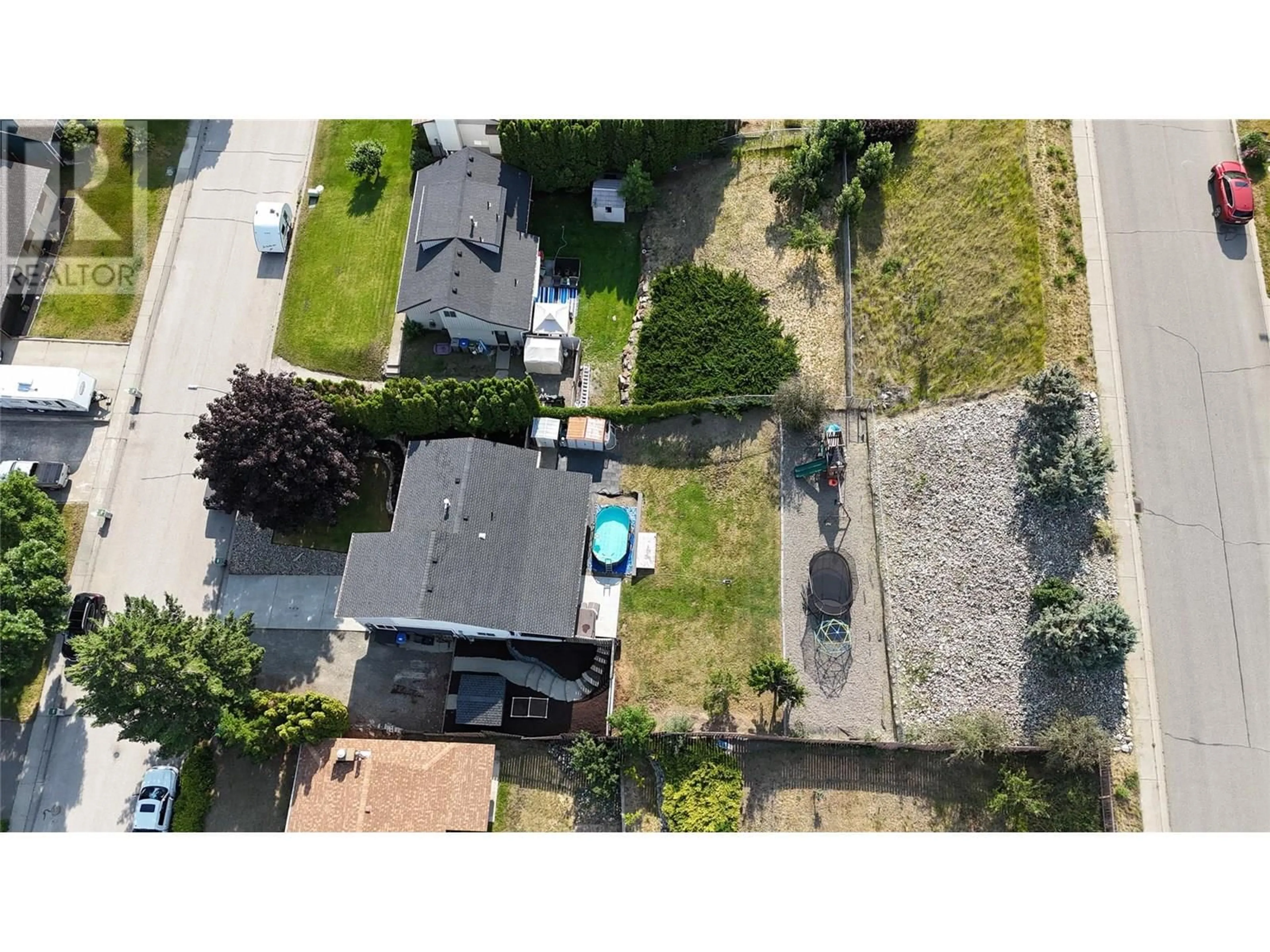 A pic from outside/outdoor area/front of a property/back of a property/a pic from drone, street for 2327 OMINECA DRIVE, Kamloops British Columbia V2E1S9