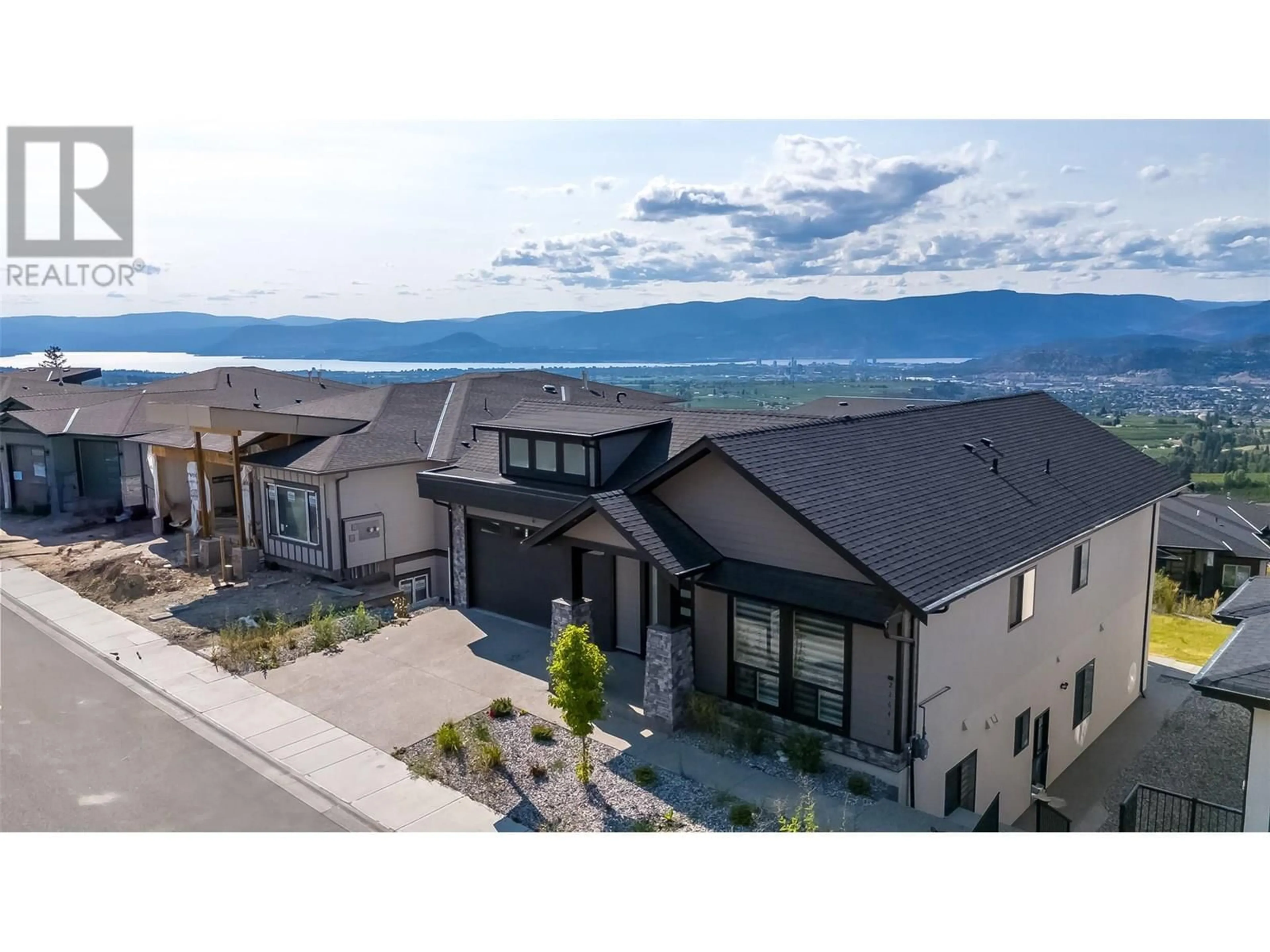 A pic from outside/outdoor area/front of a property/back of a property/a pic from drone, mountain view for 2264 LAVETTA DRIVE, Kelowna British Columbia V1P1V1