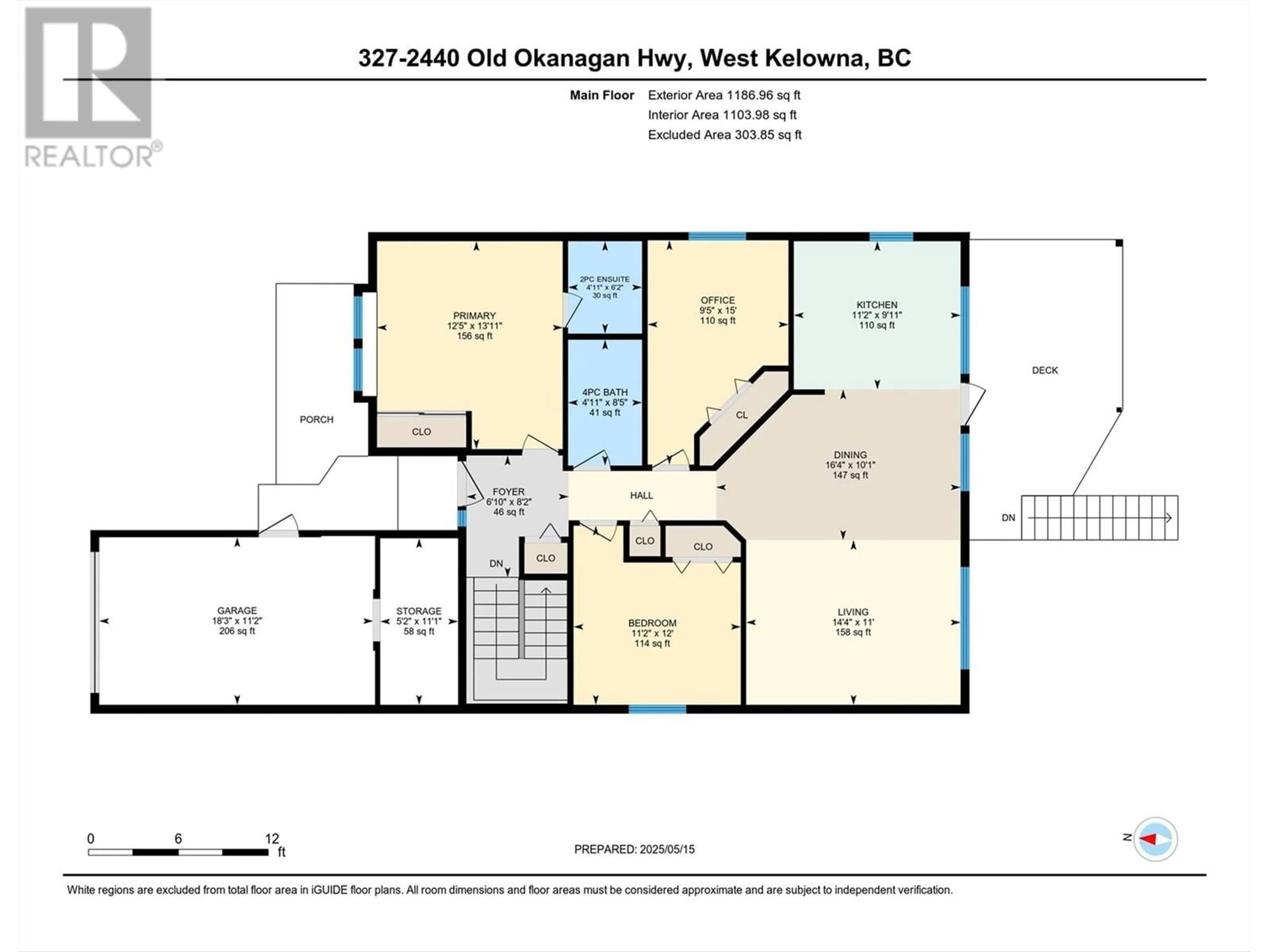 Floor plan for 327 - 2440 OLD OKANAGAN HIGHWAY, West Kelowna British Columbia V4T1X6