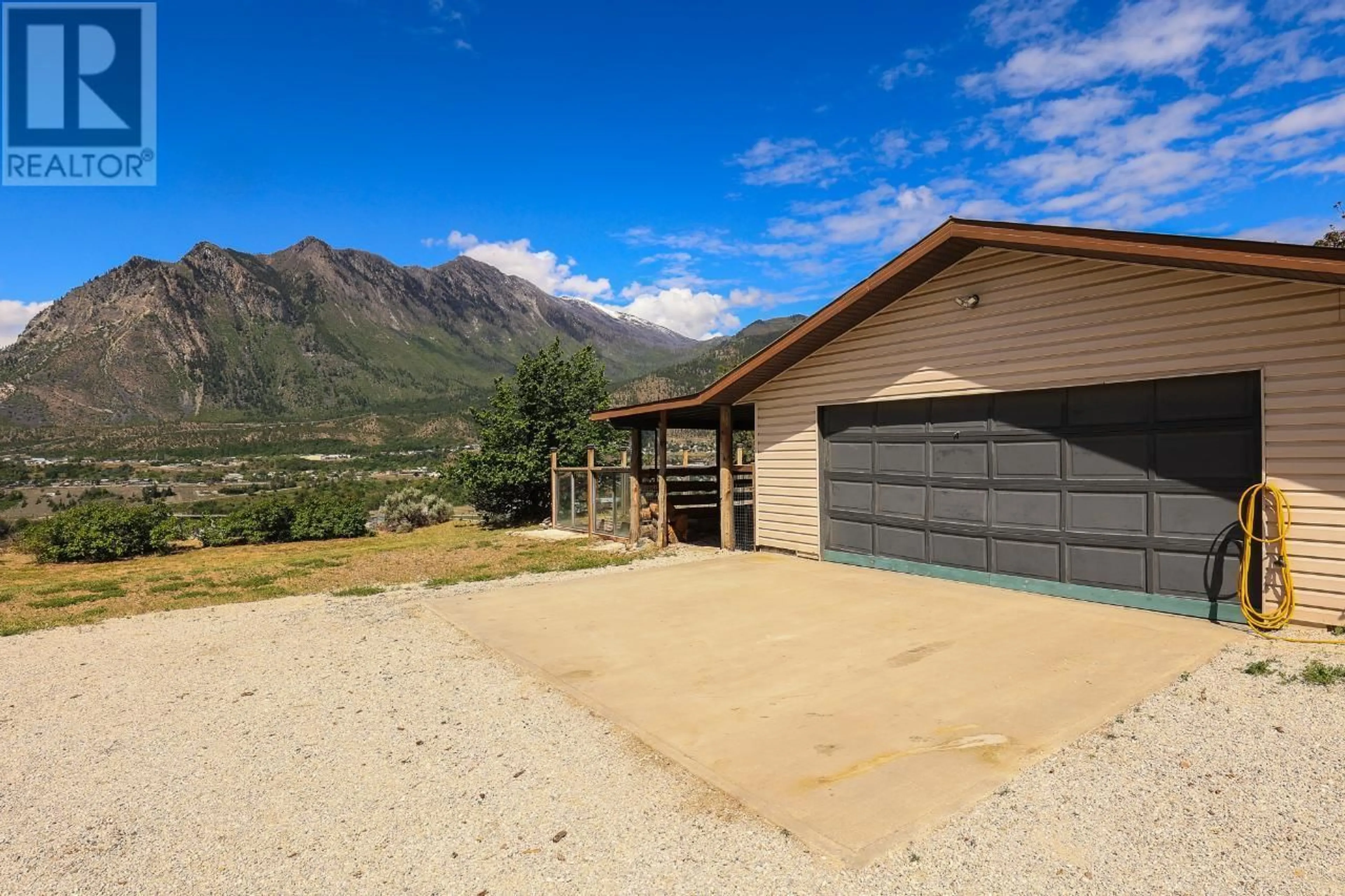A pic from outside/outdoor area/front of a property/back of a property/a pic from drone, mountain view for 102 PINE RIDGE ROAD, Lillooet British Columbia V0K1V0