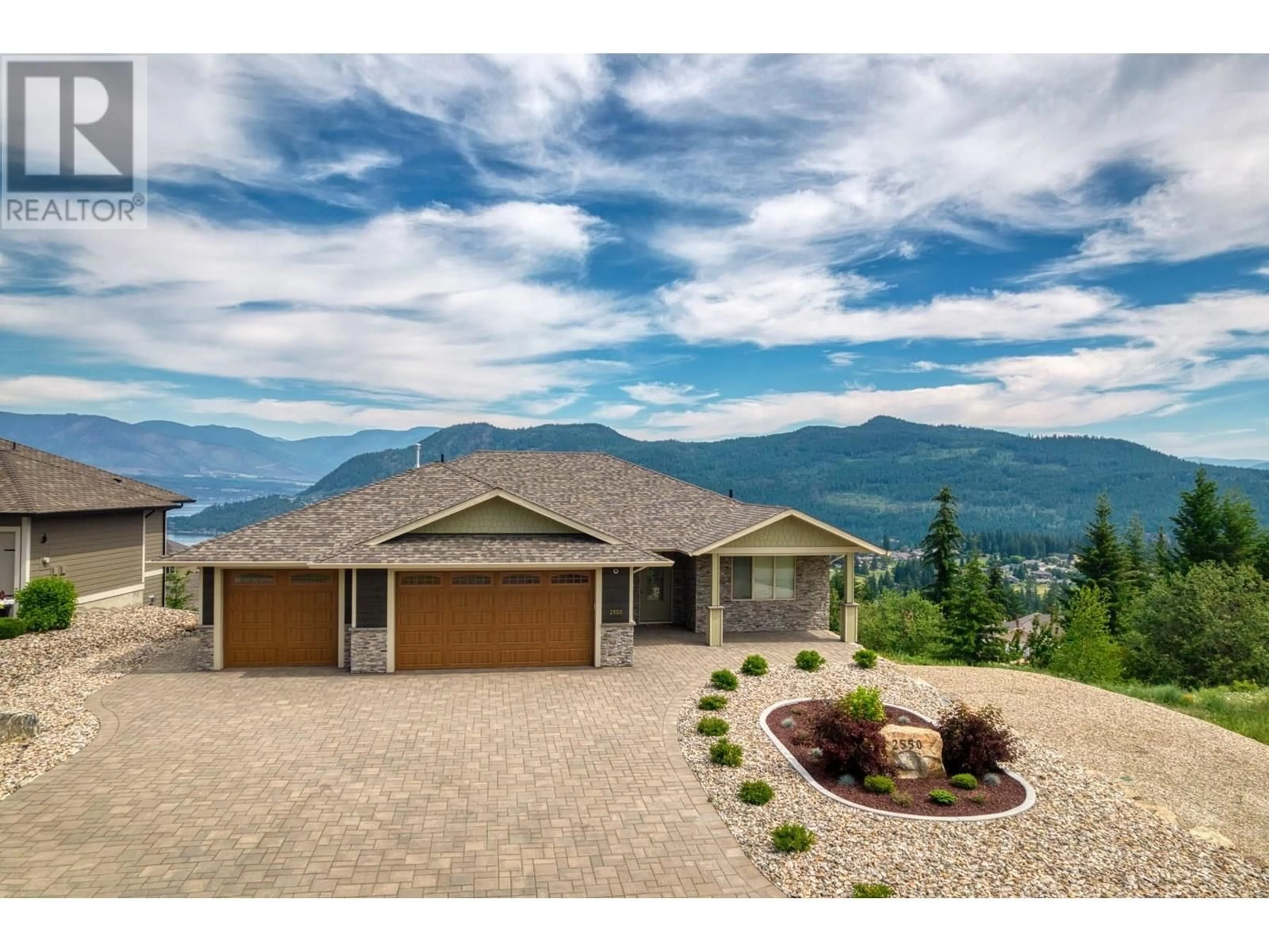 A pic from outside/outdoor area/front of a property/back of a property/a pic from drone, mountain view for 2550 COPPERVIEW DRIVE, Blind Bay British Columbia V0E1H0