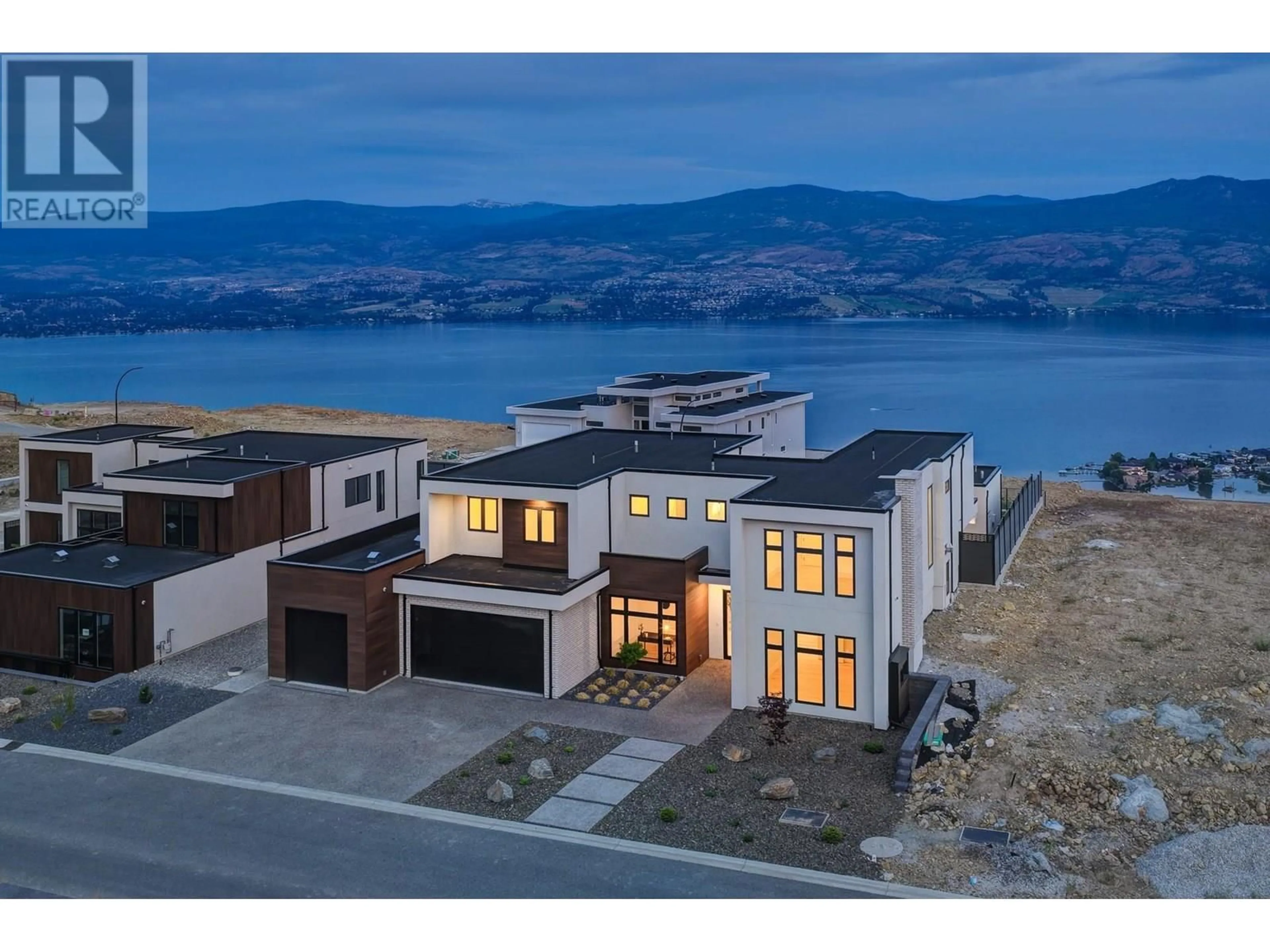A pic from outside/outdoor area/front of a property/back of a property/a pic from drone, water/lake/river/ocean view for 1392 VINEYARD DRIVE, West Kelowna British Columbia V4T3H9