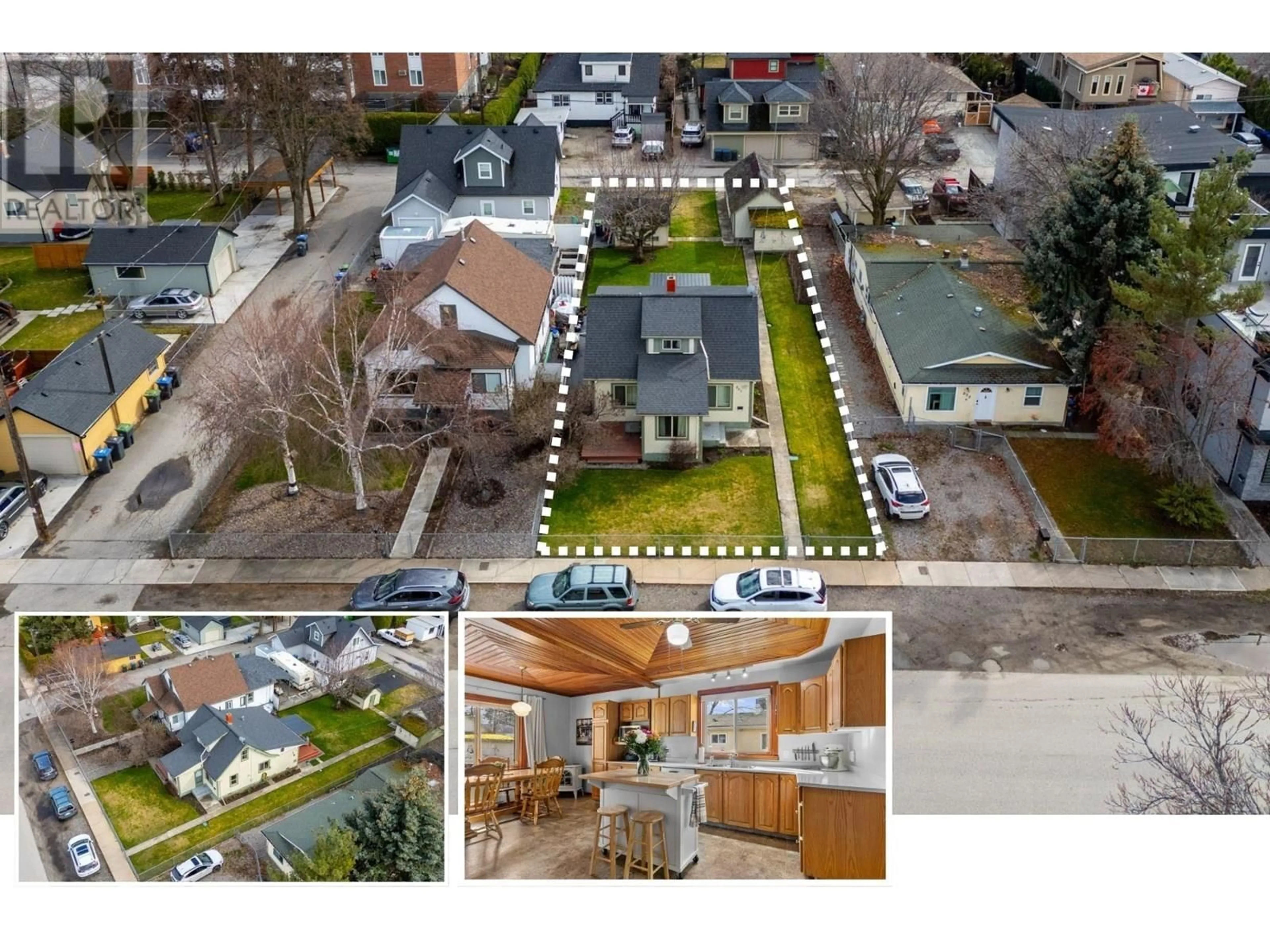 A pic from outside/outdoor area/front of a property/back of a property/a pic from drone, street for 867 LAWSON AVENUE, Kelowna British Columbia V1Y6S9