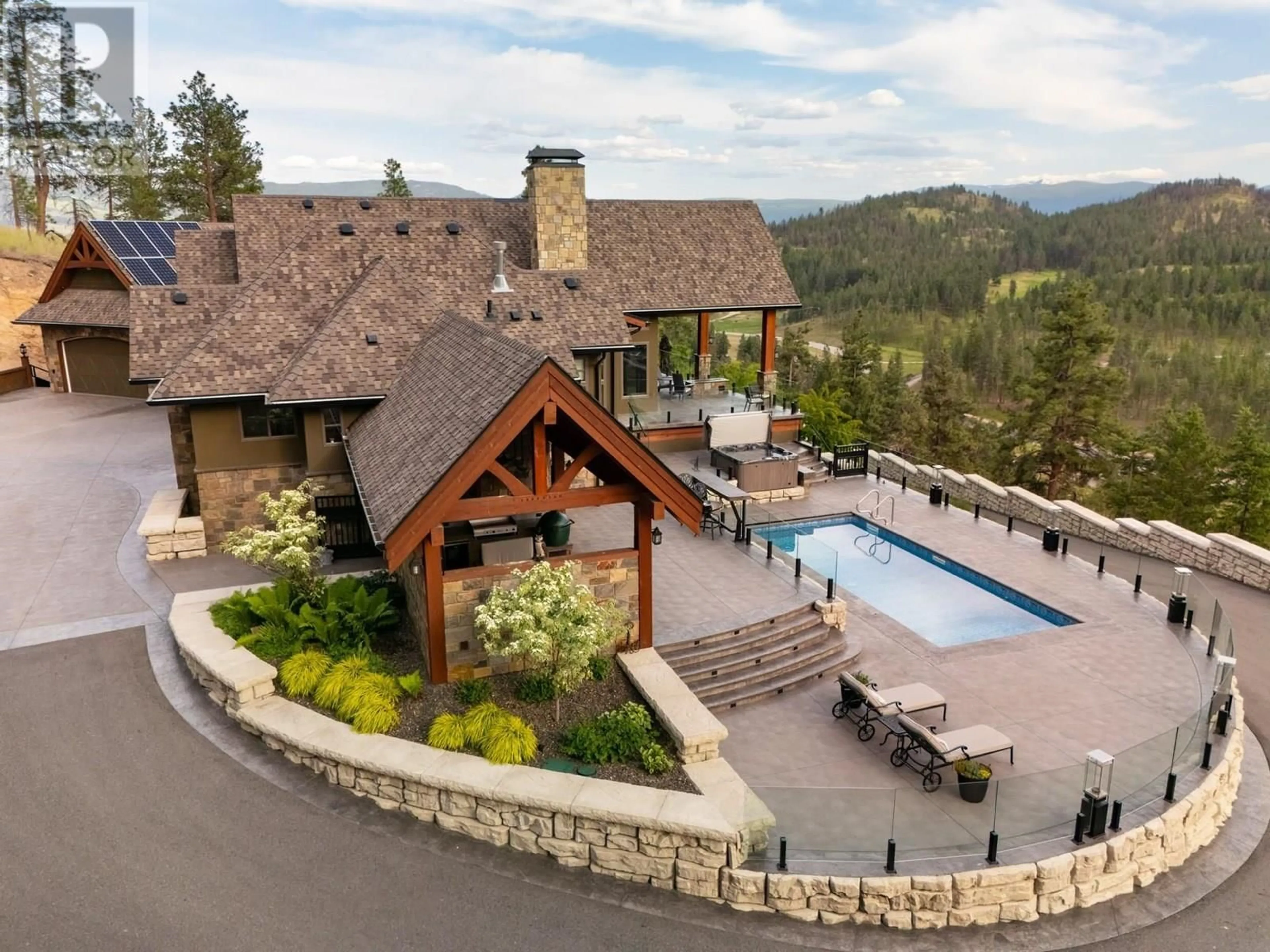 A pic from outside/outdoor area/front of a property/back of a property/a pic from drone, mountain view for 1710 SHAYLER PLACE, Kelowna British Columbia V1V2R1