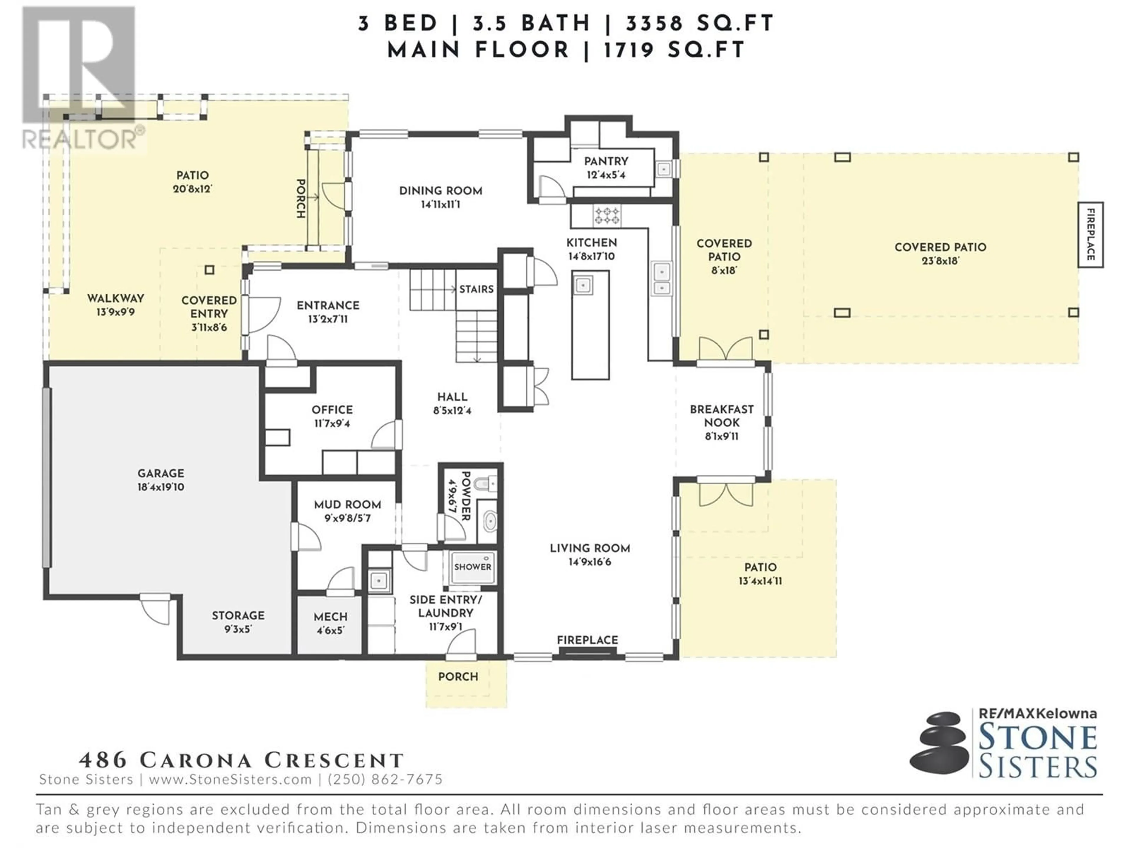 Floor plan for 486 CARONA CRESCENT, Kelowna British Columbia V1W3C6