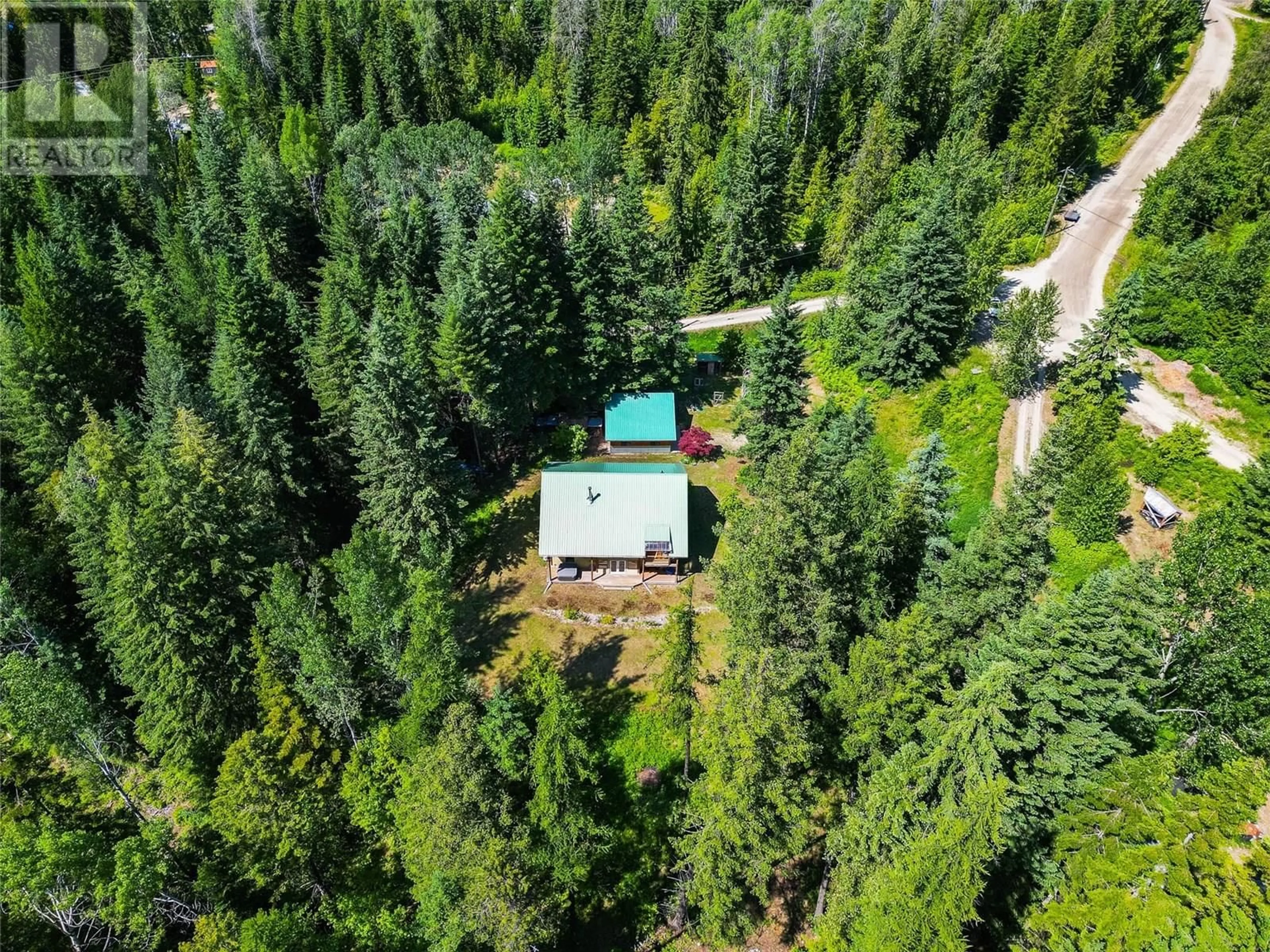 A pic from outside/outdoor area/front of a property/back of a property/a pic from drone, forest/trees view for 4226 SHASHEEN ROAD, Nelson British Columbia V1L6X1