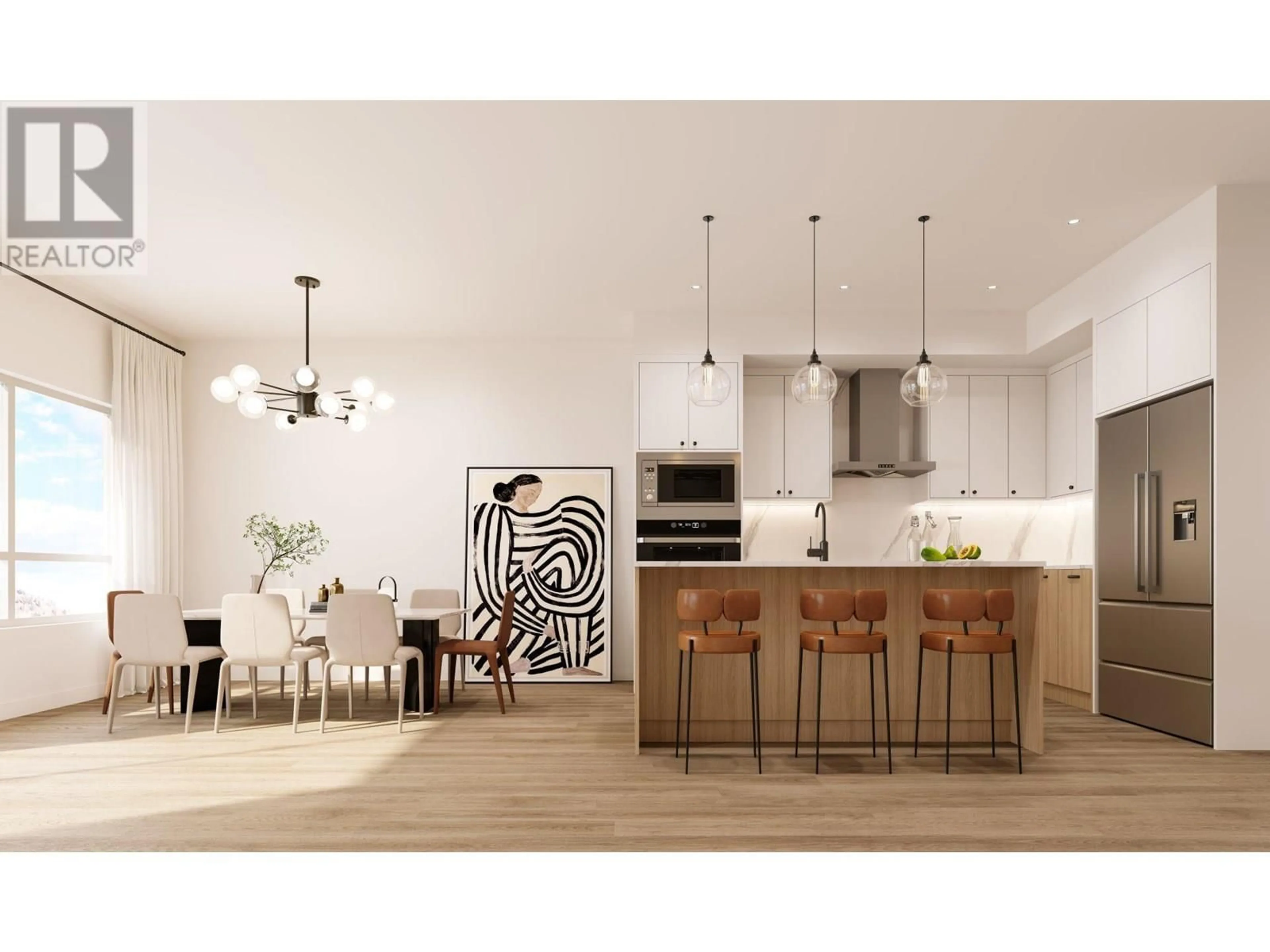 Open concept kitchen, wood/laminate floor for 214 - 2749 SHANNON LAKE ROAD, West Kelowna British Columbia V4T1V6