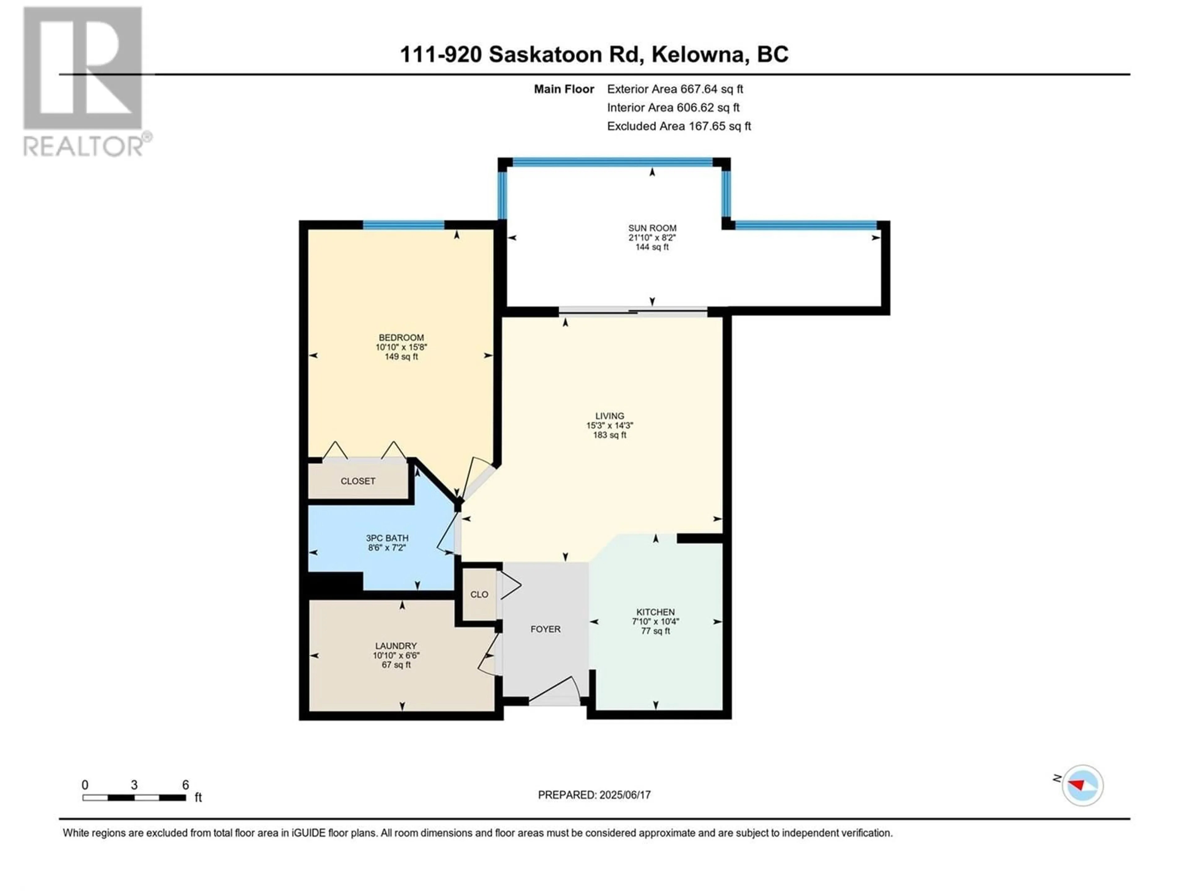 Floor plan for 111 - 920 SASKATOON ROAD, Kelowna British Columbia V1X7P8