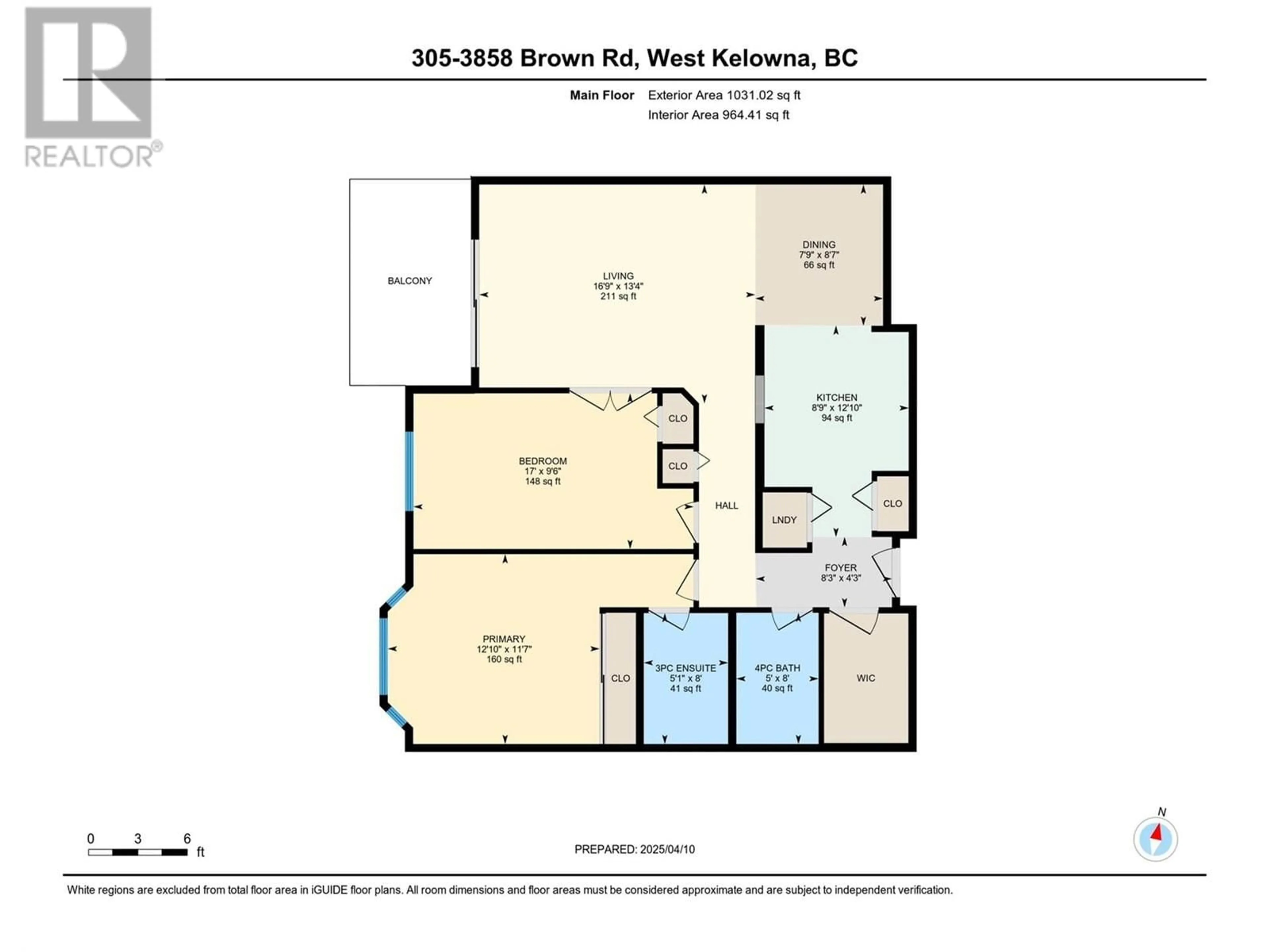 Floor plan for 305 - 3858 BROWN ROAD, West Kelowna British Columbia V4T2J5