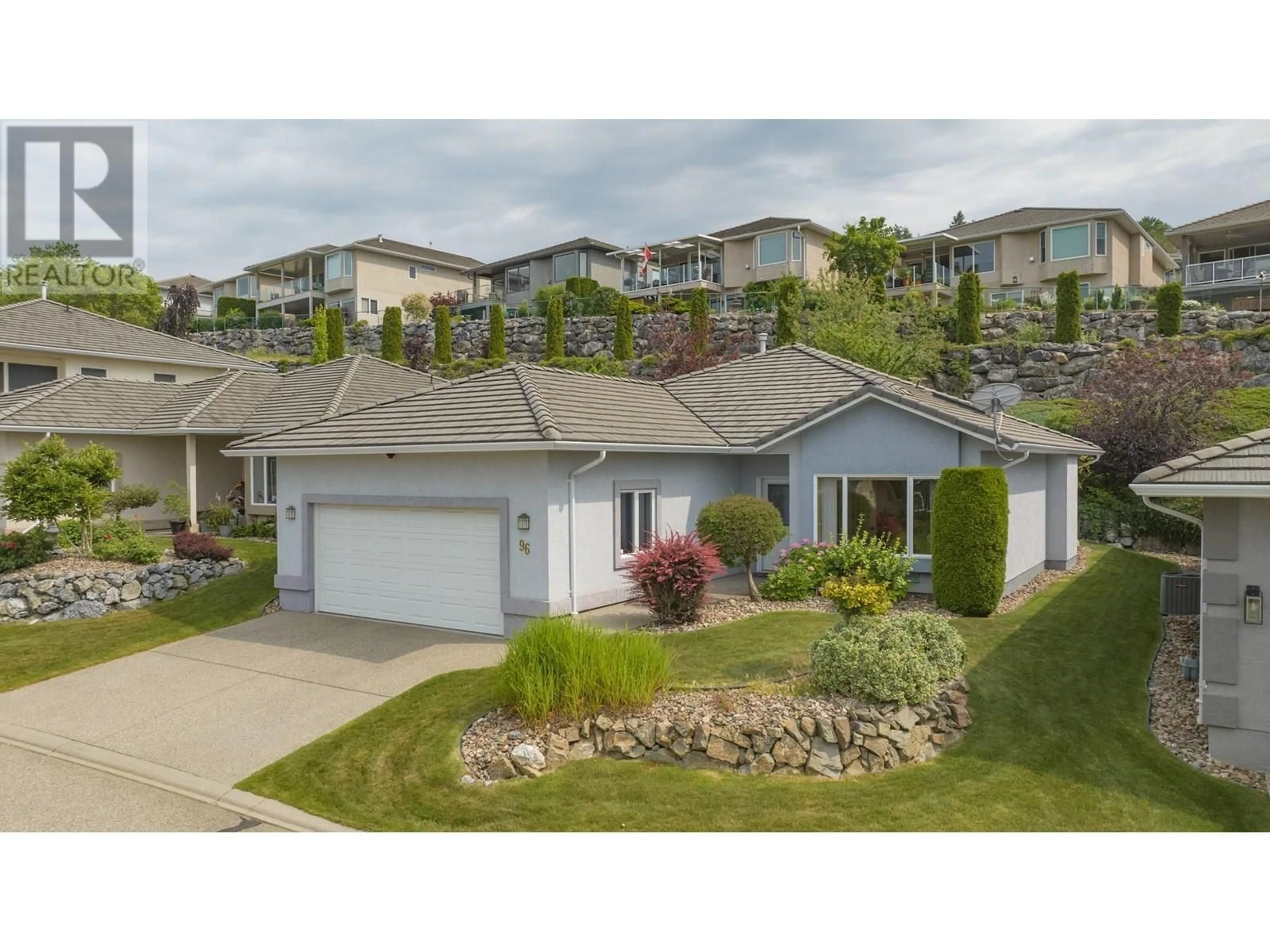 A pic from outside/outdoor area/front of a property/back of a property/a pic from drone, street for 96 - 124 SARSONS ROAD, Vernon British Columbia V1B2T9