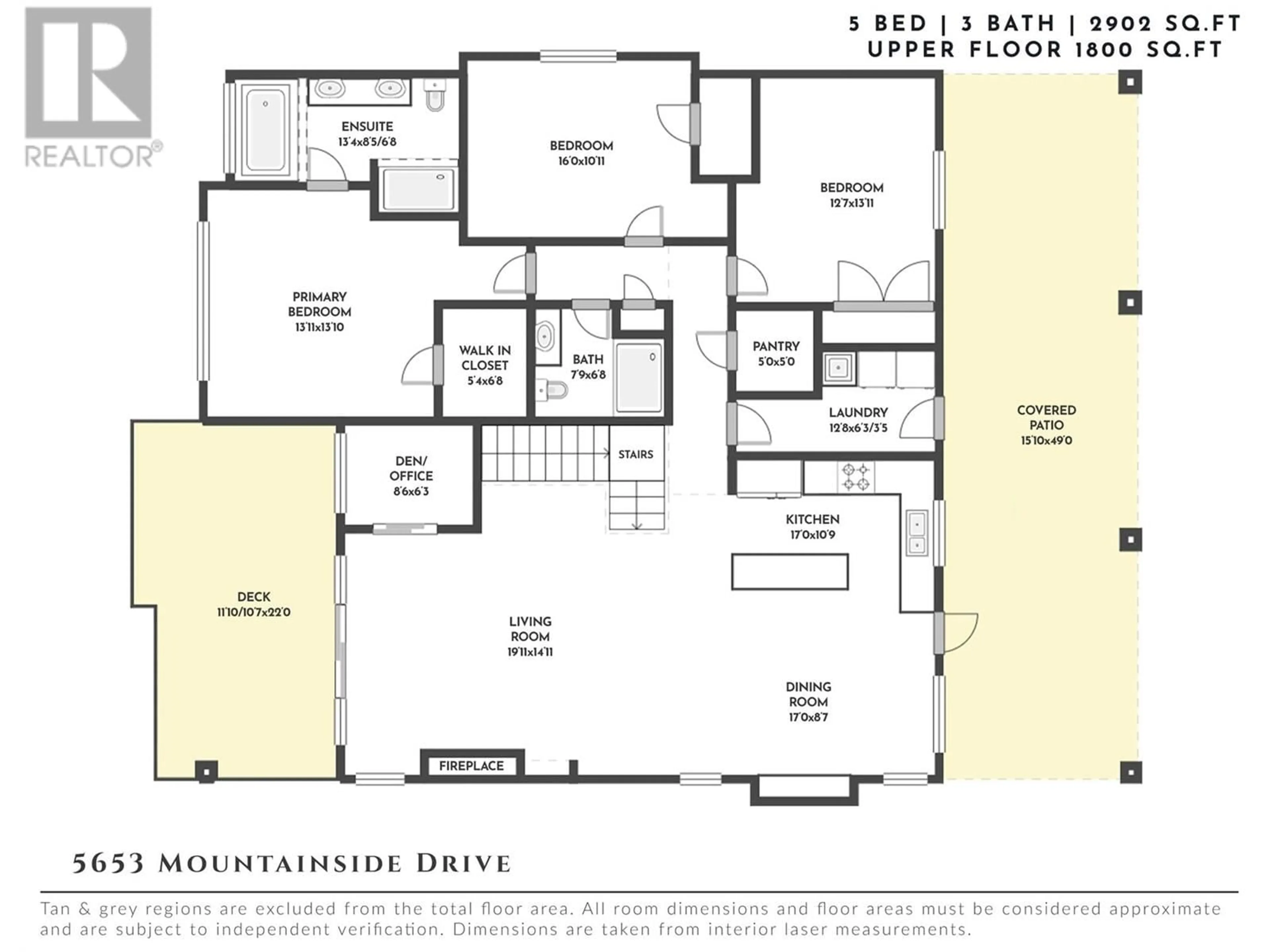 Floor plan for 5653 MOUNTAINSIDE DRIVE, Kelowna British Columbia V1W5L5