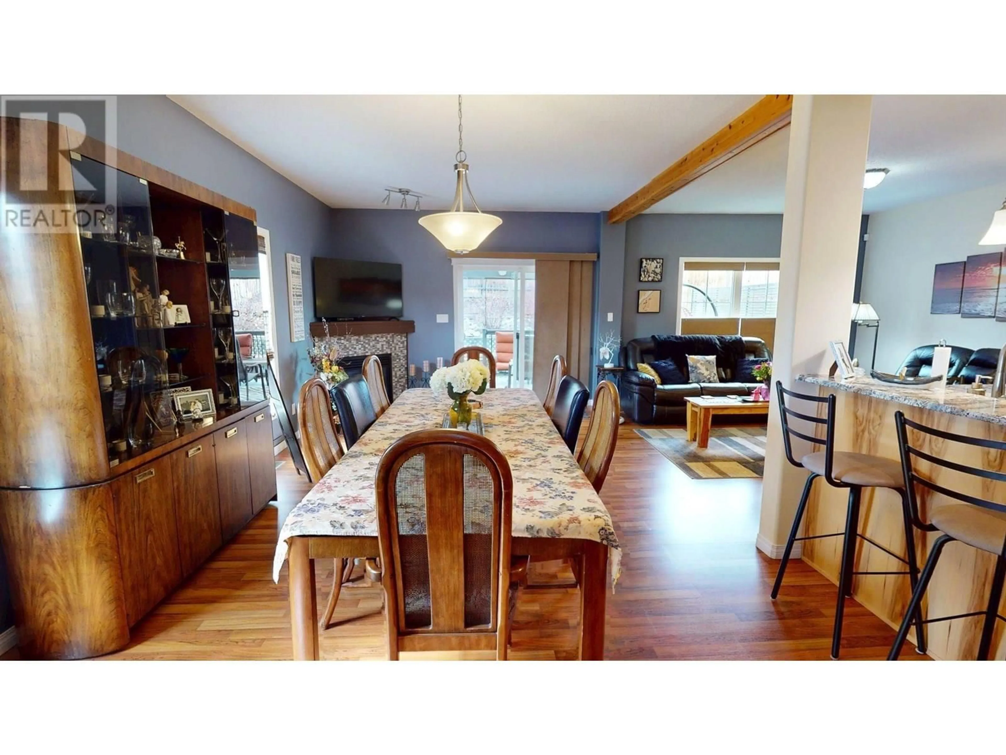Dining room, wood/laminate floor for 57 CARIBOO DRIVE, Elkford British Columbia V0B1H0