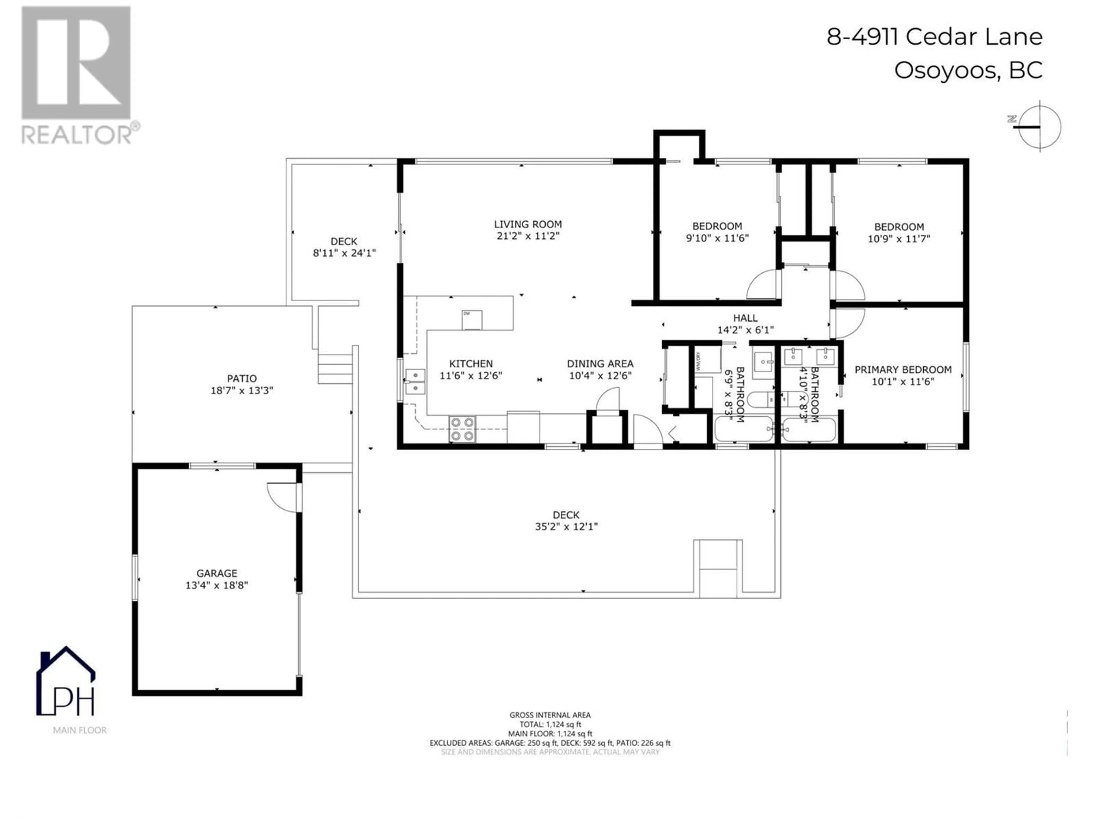 Floor plan for 8 - 4911 CEDAR LANE, Osoyoos British Columbia V0H1V3