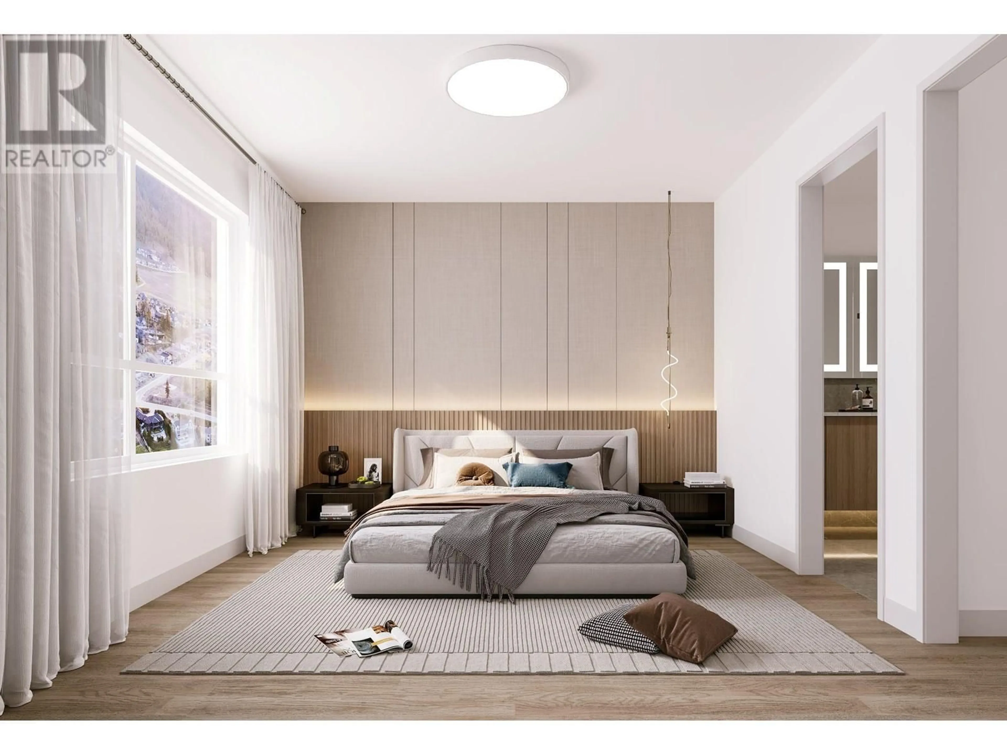 Bedroom with bed, wood/laminate floor for 513 - 2749 SHANNON LAKE ROAD, West Kelowna British Columbia V4T1V6